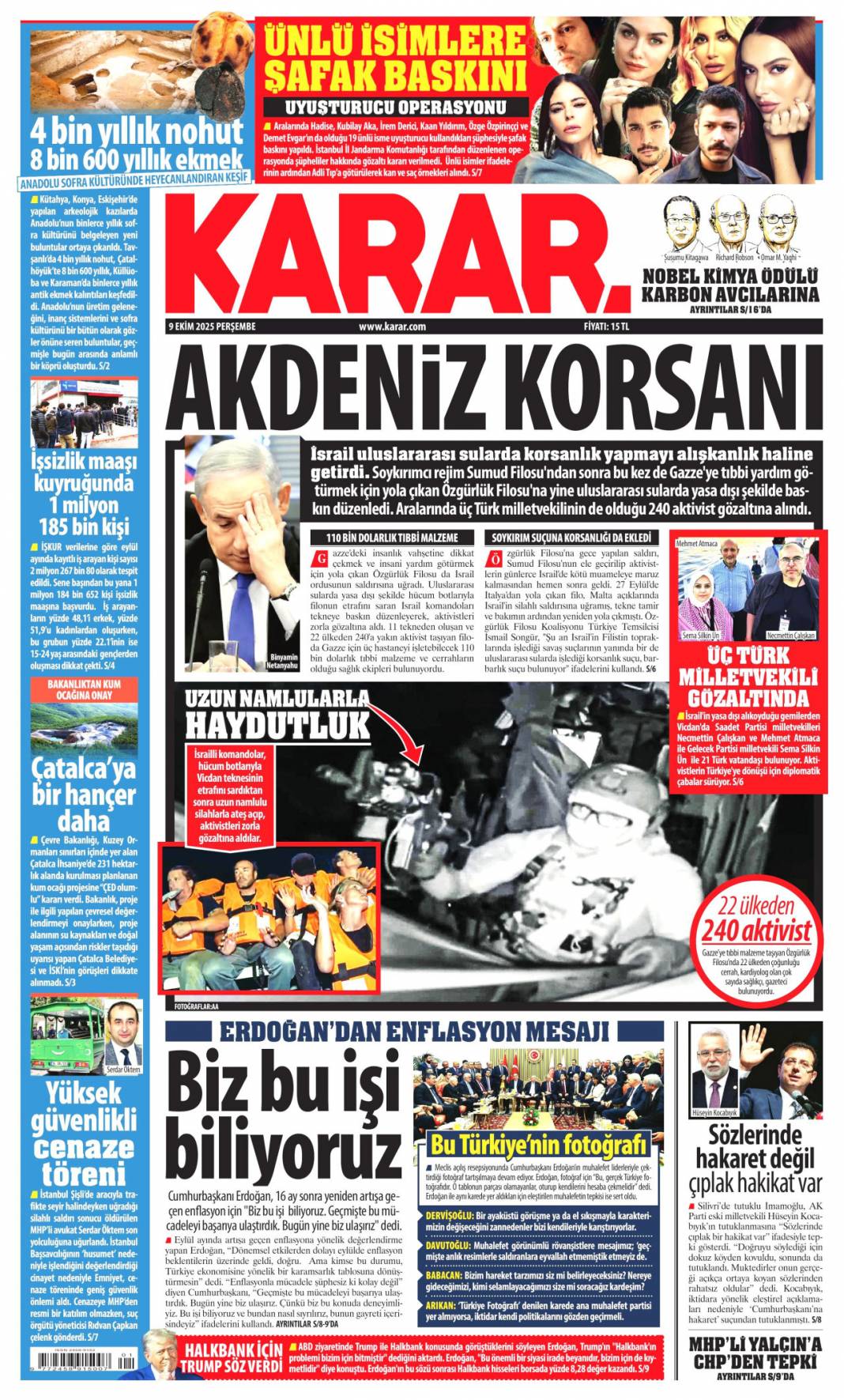 Halkın özlemi yeni anayasa: 9 Ekim 2025 Perşembe güncel gazete manşetleri 16