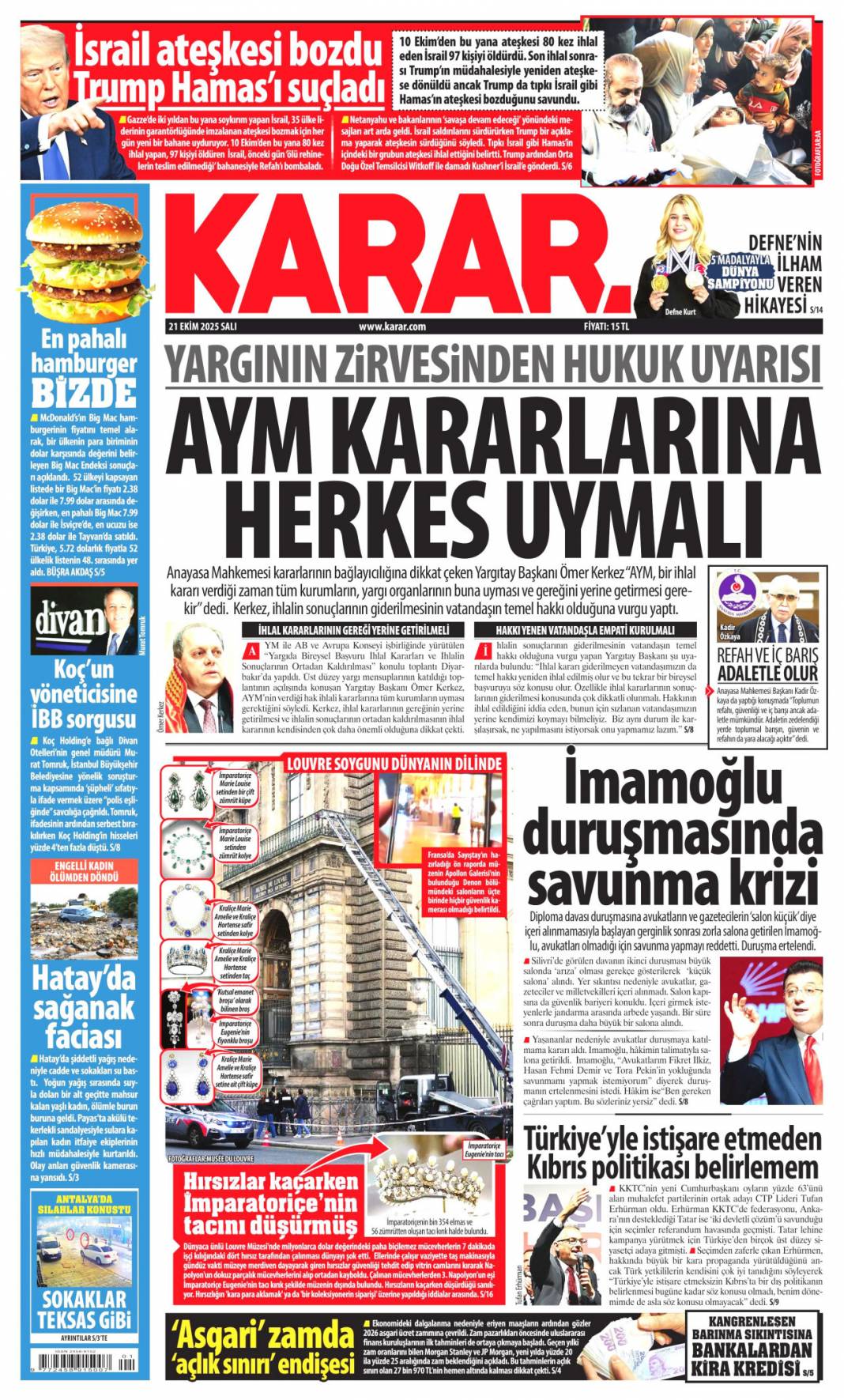 Tam bir suç makinesi: 21 Ekim 2025 Salı, gündeme dair merak edilen gazete manşetleri 10