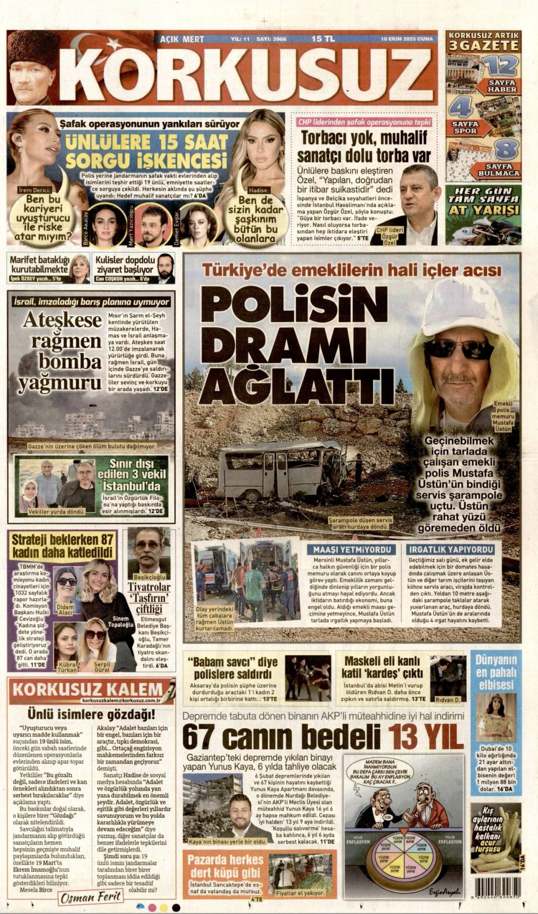 733 gün sonra silahlar sustu, Yüzün hep gülsün Gazze: 10 Ekim 2025 Cuma güncel gazete manşetleri 18