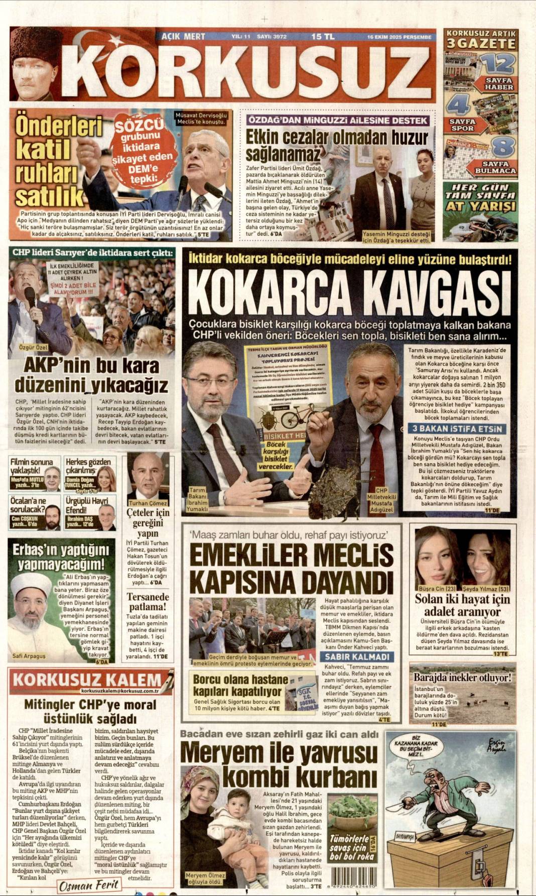 Türkiye dünyada vazgeçilmez oyuncu: 16 Ekim 2025 Perşembe güncel gazete manşetleri 13