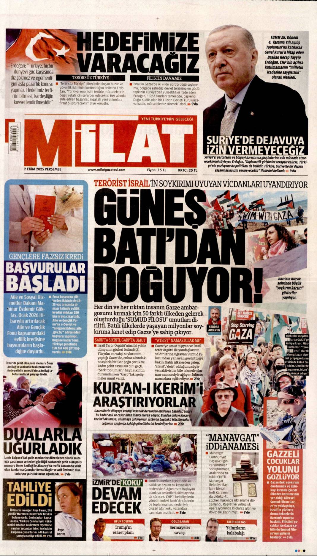 CHP'ye milli birlik dersi: 2 Ekim 2025 Perşembe güncel gazete manşetleri 15