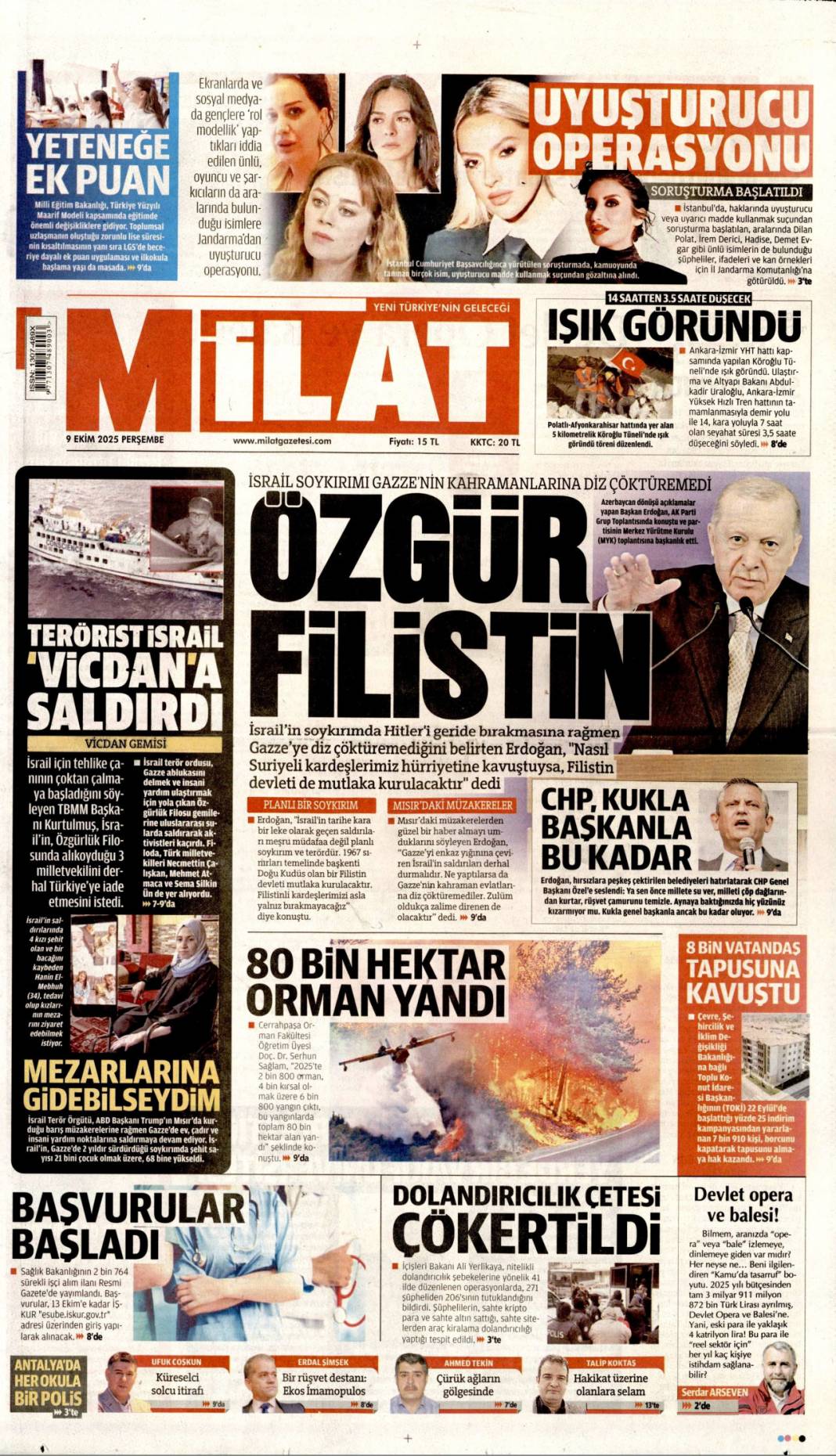 Halkın özlemi yeni anayasa: 9 Ekim 2025 Perşembe güncel gazete manşetleri 17