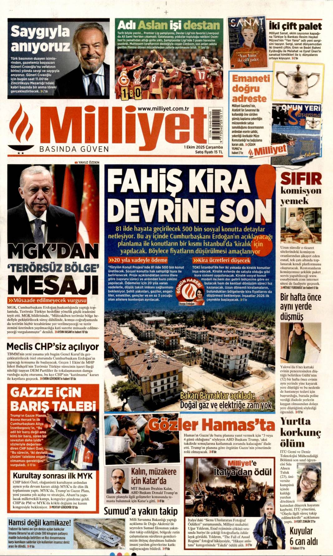 Gazze'de şimdi neler olacak? 1 Ekim 2025 Çarşamba, merak edilen güncel gazete manşetleri 5