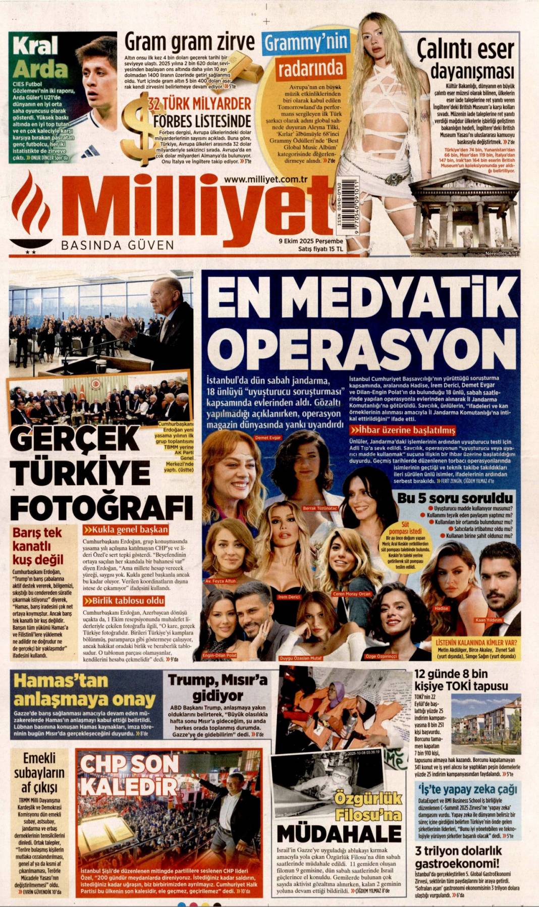 Halkın özlemi yeni anayasa: 9 Ekim 2025 Perşembe güncel gazete manşetleri 4