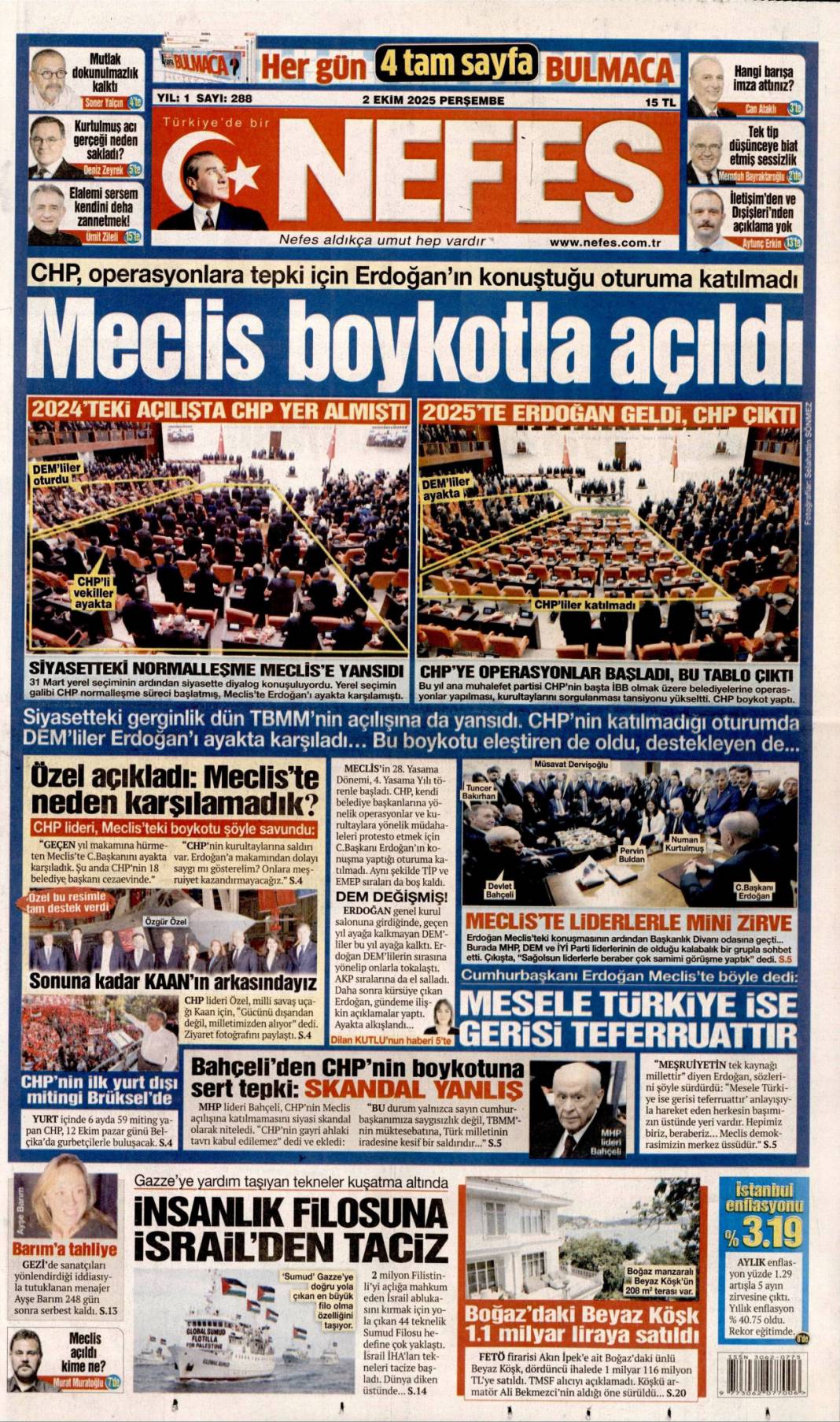 CHP'ye milli birlik dersi: 2 Ekim 2025 Perşembe güncel gazete manşetleri 17