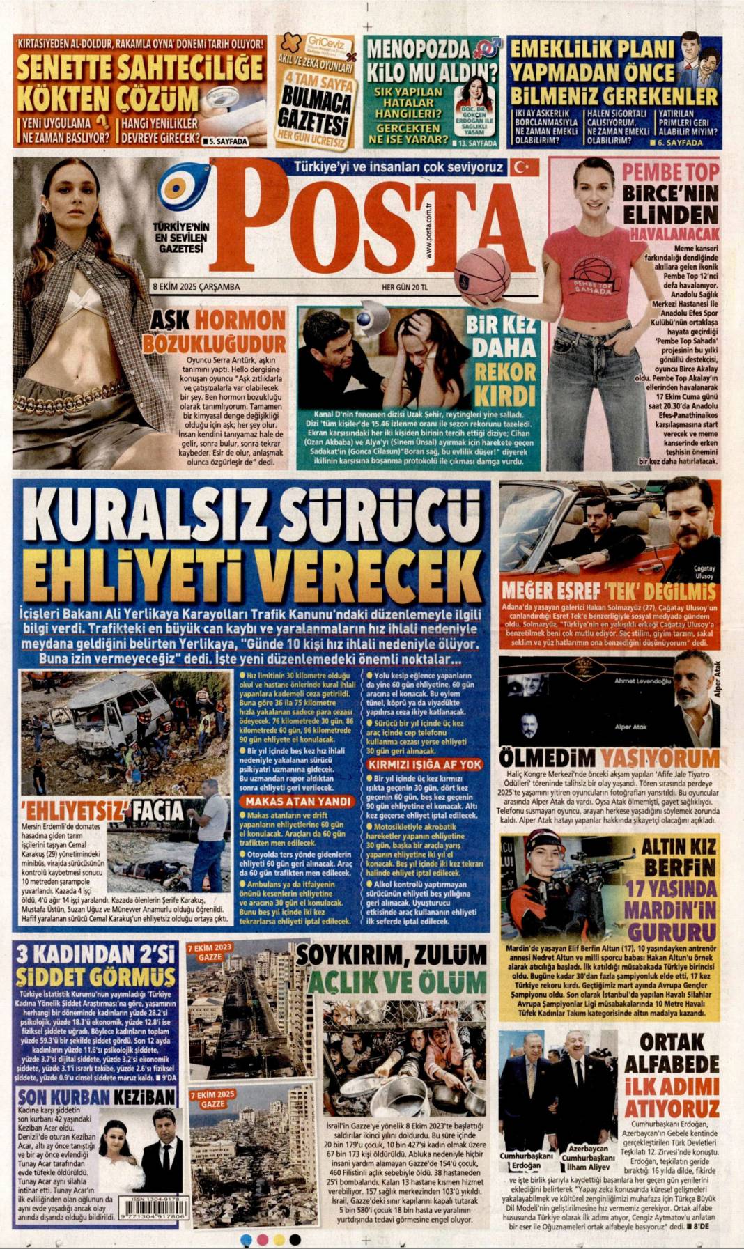 İsrail lehine İran sahada: 8 Ekim 2025 Çarşamba  güncel gazete manşetleri 18