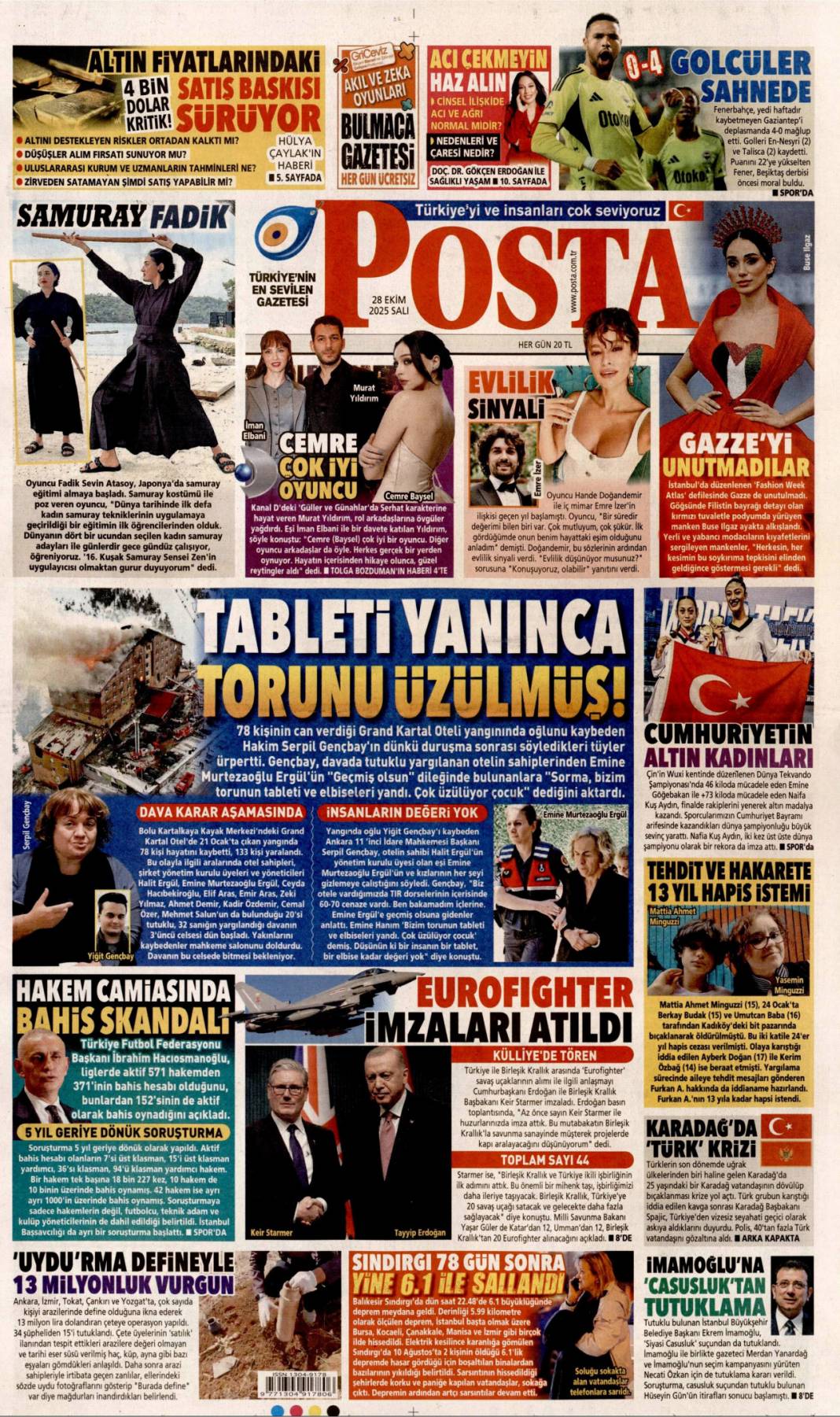 Gök Vatan için tarihi imzalar: 28 Ekim 2025 Salı, güncel gazete manşetleri... 11