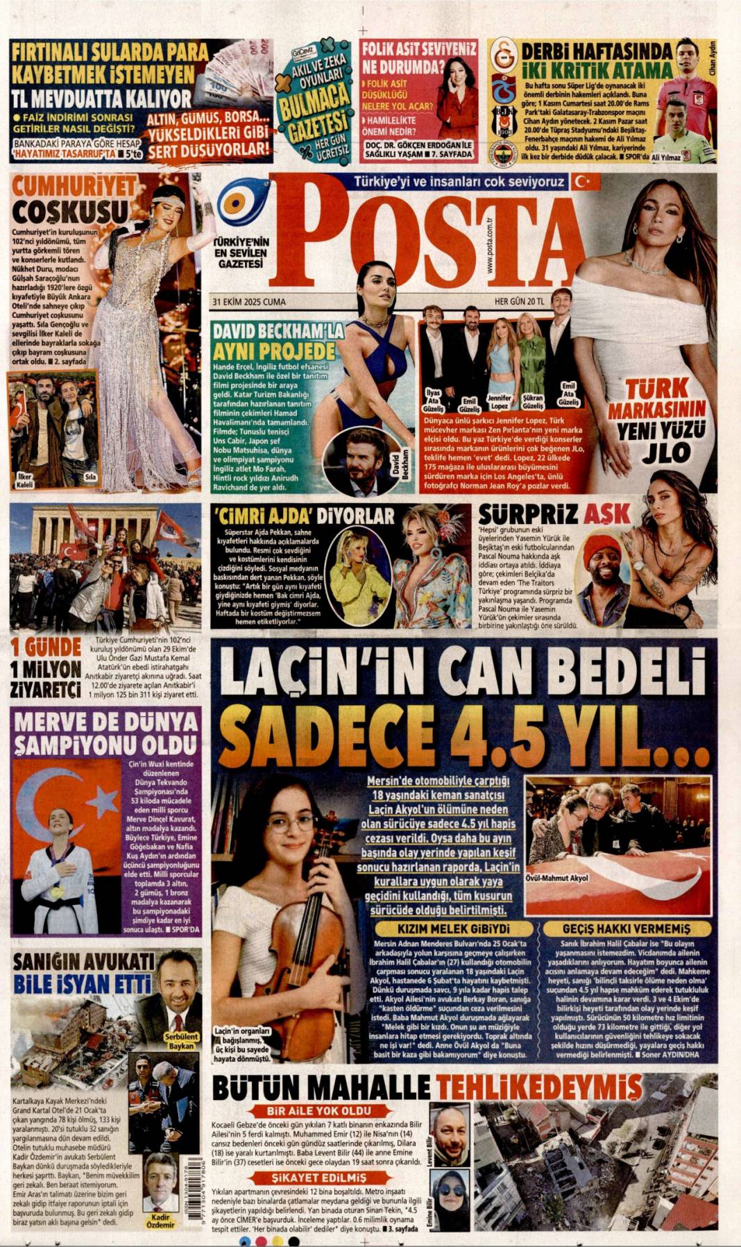 Şansölye'ye Gazze dersi: 31 Ekim 2025 Cuma güncel gazete manşetleri 13