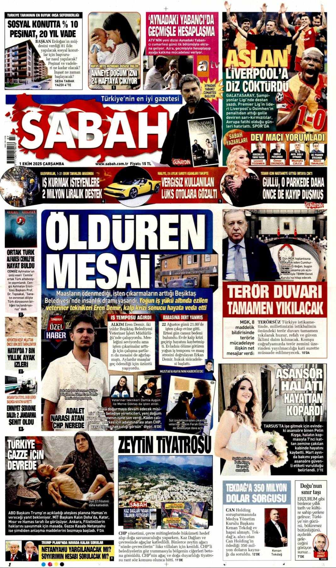 Gazze'de şimdi neler olacak? 1 Ekim 2025 Çarşamba, merak edilen güncel gazete manşetleri 3