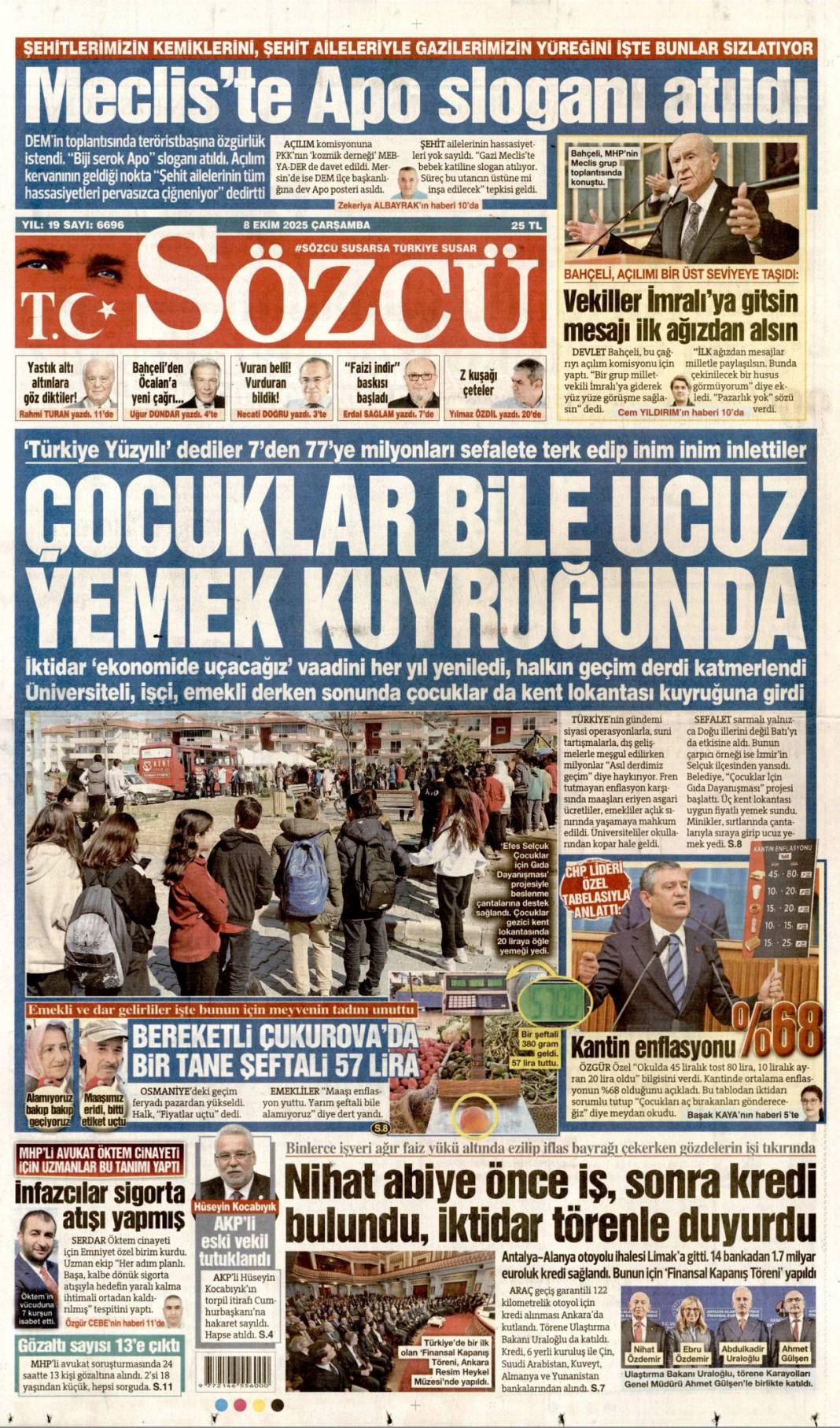 İsrail lehine İran sahada: 8 Ekim 2025 Çarşamba  güncel gazete manşetleri 19