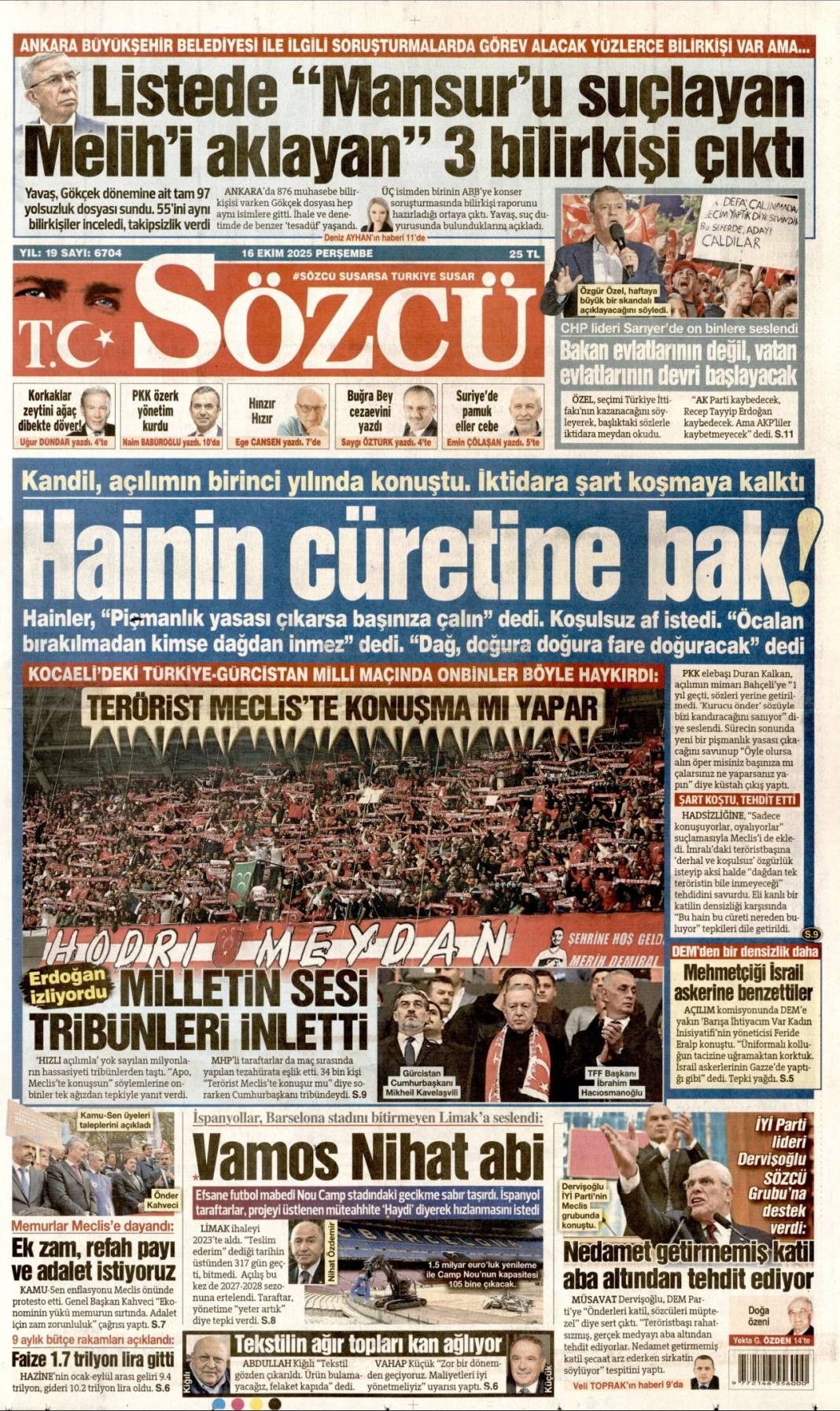 Türkiye dünyada vazgeçilmez oyuncu: 16 Ekim 2025 Perşembe güncel gazete manşetleri 18