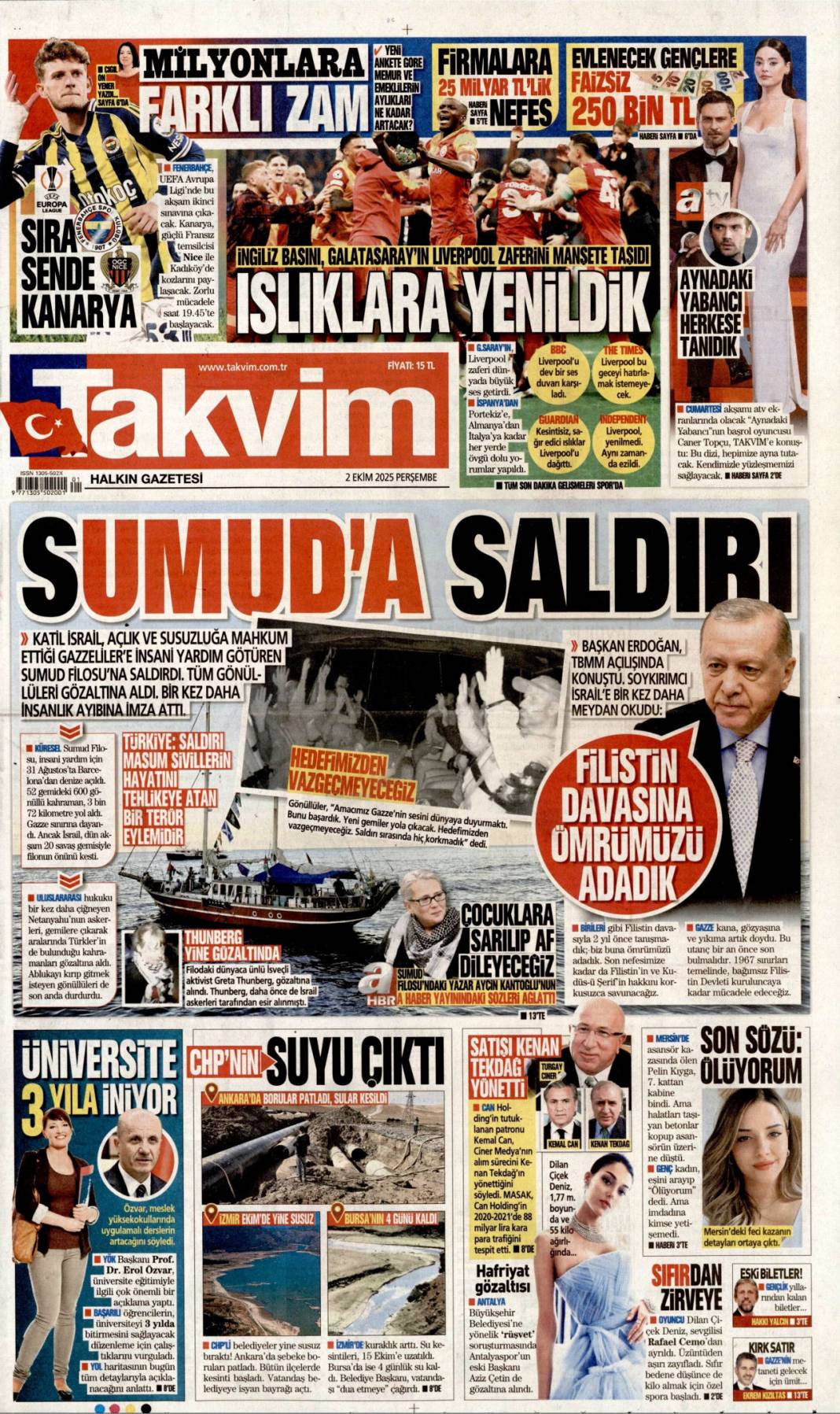 CHP'ye milli birlik dersi: 2 Ekim 2025 Perşembe güncel gazete manşetleri 19