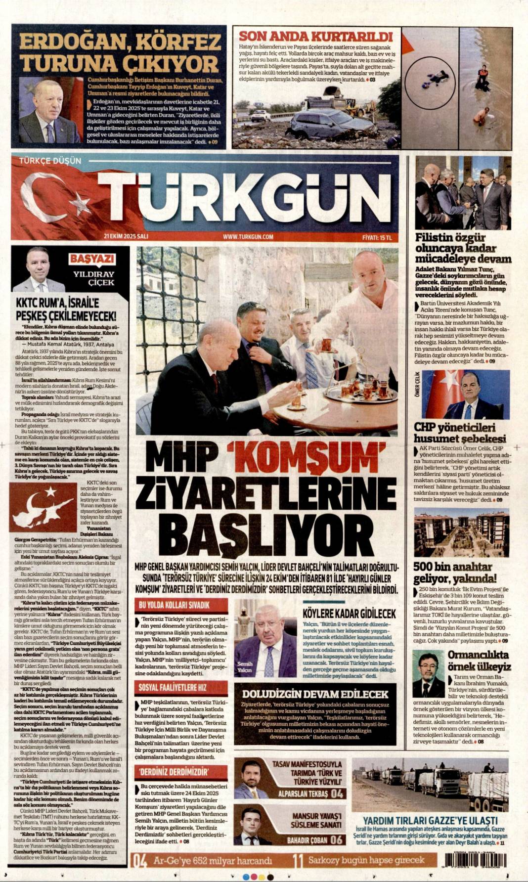 Tam bir suç makinesi: 21 Ekim 2025 Salı, gündeme dair merak edilen gazete manşetleri 17