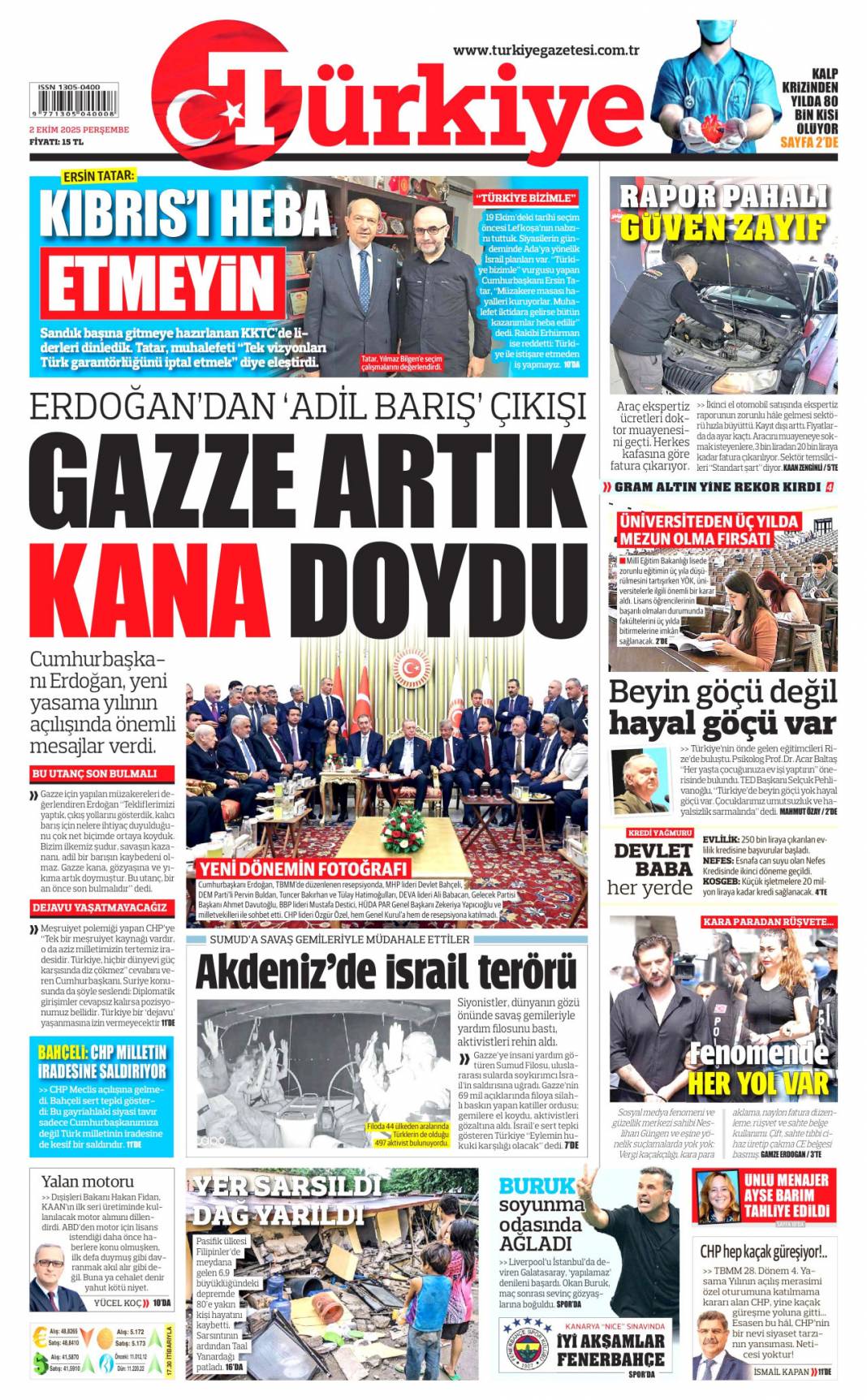 CHP'ye milli birlik dersi: 2 Ekim 2025 Perşembe güncel gazete manşetleri 2