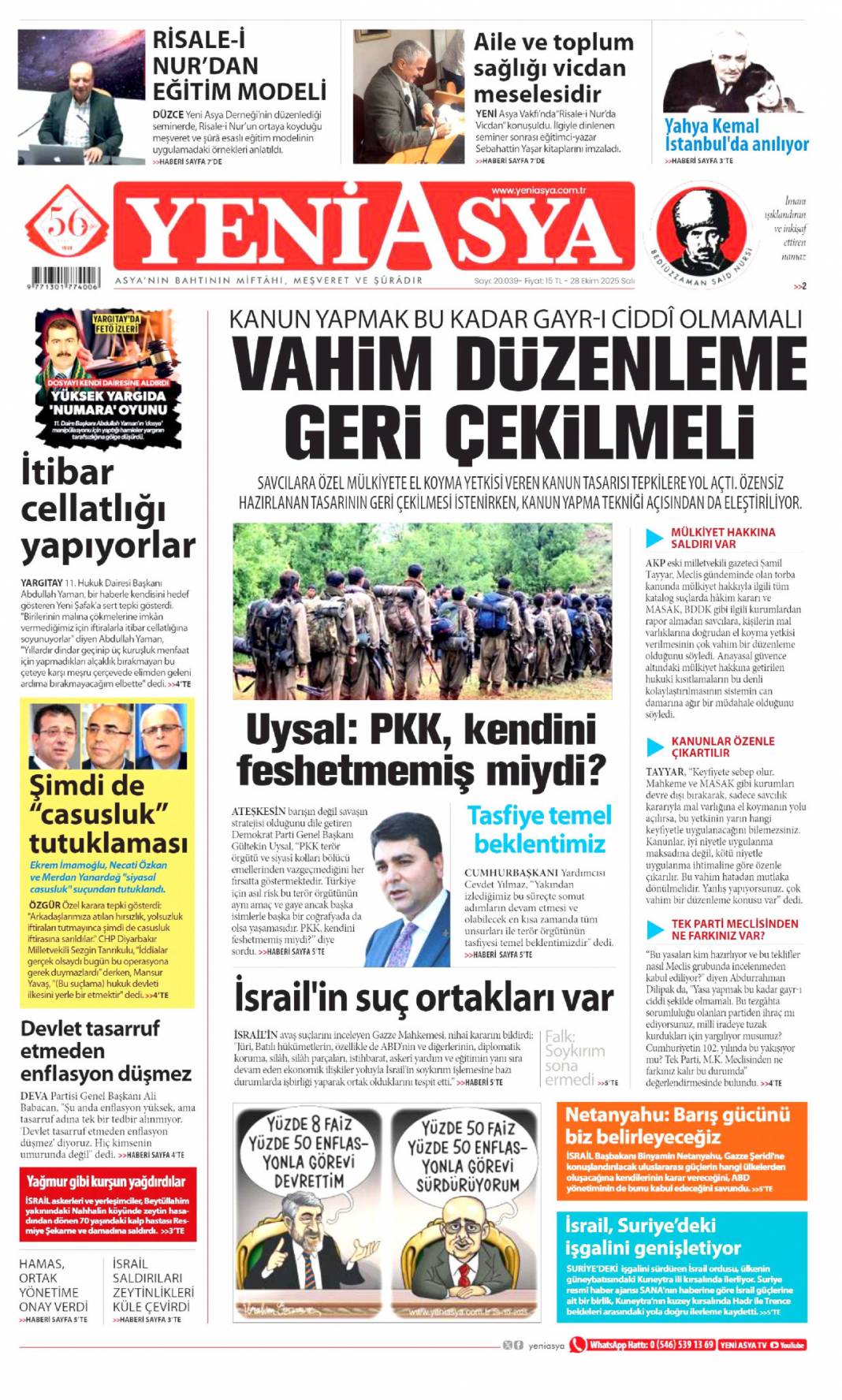 Gök Vatan için tarihi imzalar: 28 Ekim 2025 Salı, güncel gazete manşetleri... 12