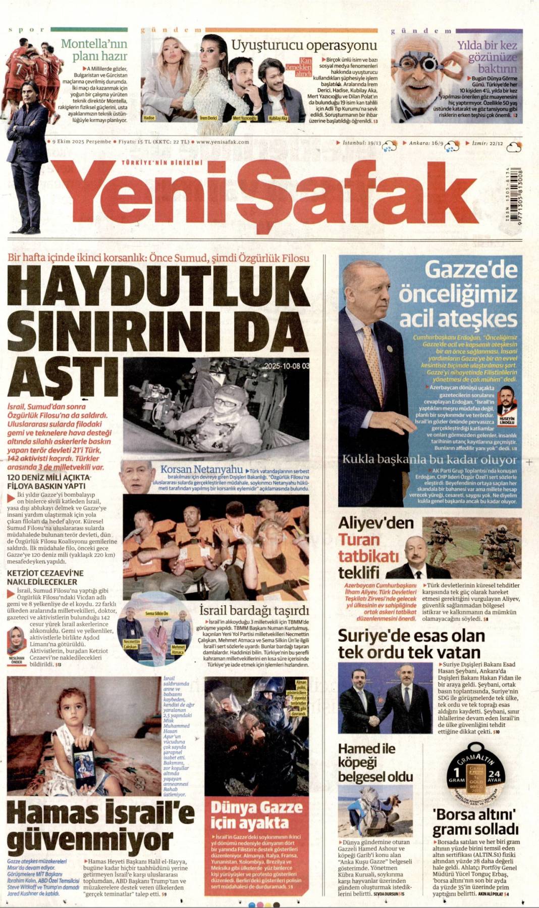 Halkın özlemi yeni anayasa: 9 Ekim 2025 Perşembe güncel gazete manşetleri 11