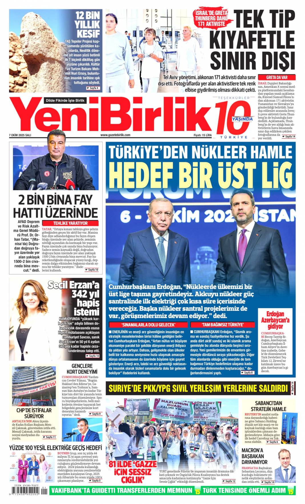 Ankara'dan Şam'a tam destek: YPG'yi beraber vuracağız! 7 Ekim 2025 Salı güncel gazete manşetleri 20