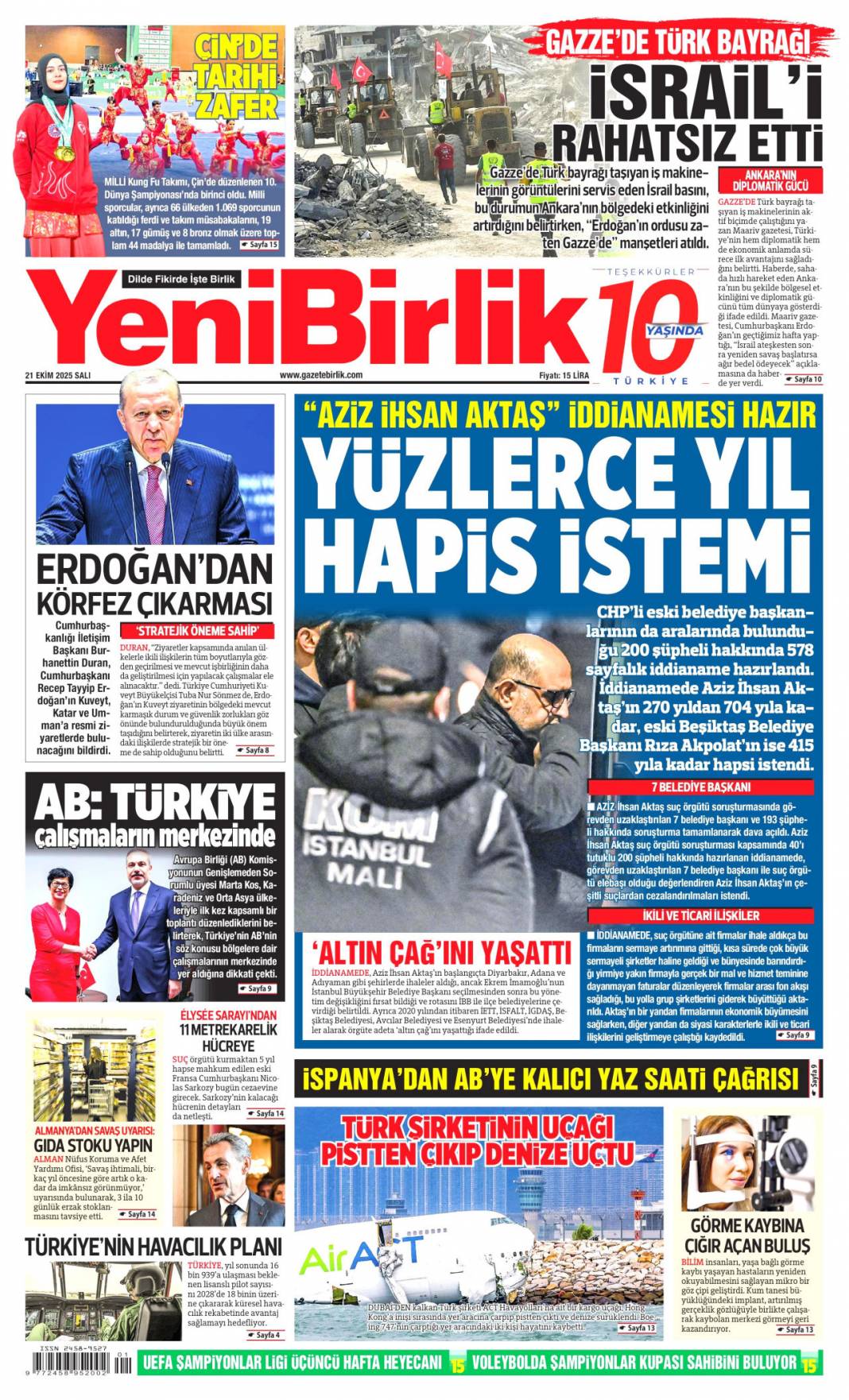 Tam bir suç makinesi: 21 Ekim 2025 Salı, gündeme dair merak edilen gazete manşetleri 20