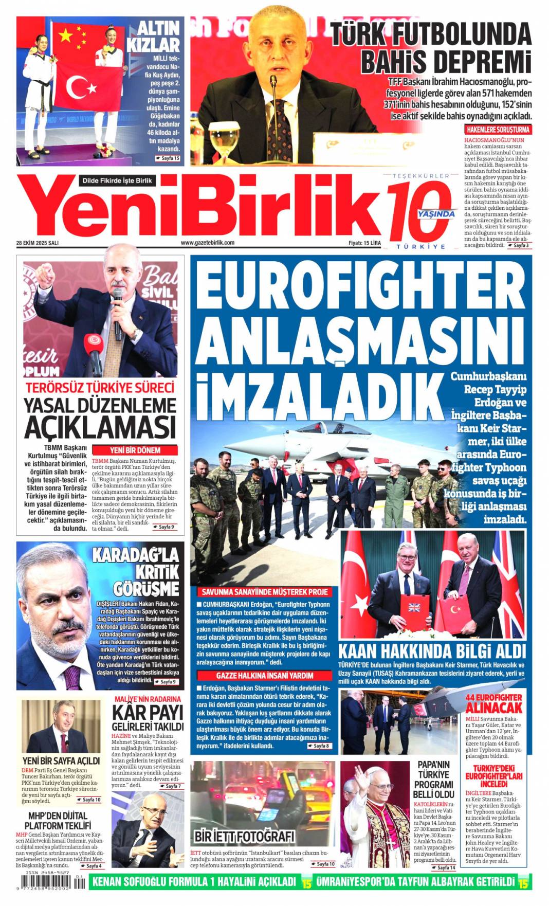 Gök Vatan için tarihi imzalar: 28 Ekim 2025 Salı, güncel gazete manşetleri... 7