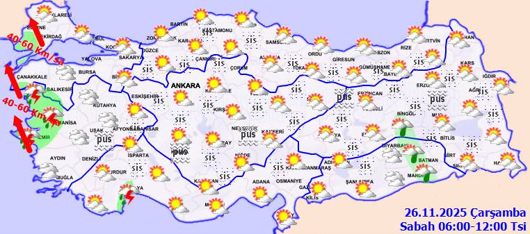 Meteoroloji uyardı: Kuvvetli rüzgar, sağanak yağış o bölgelerde etkili olacak! Bugün hava nasıl, Çarşamba günü hava nasıl olacak? 4