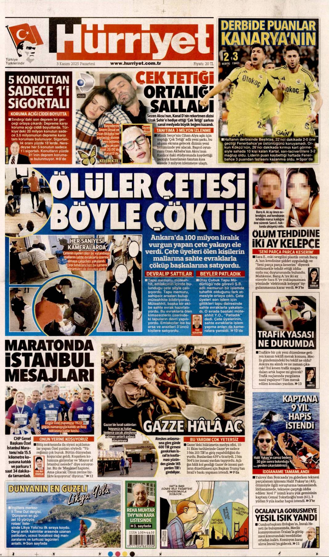 Boko haram, Petrol helal: 3 Kasım 2025 gazete manşetleri 2