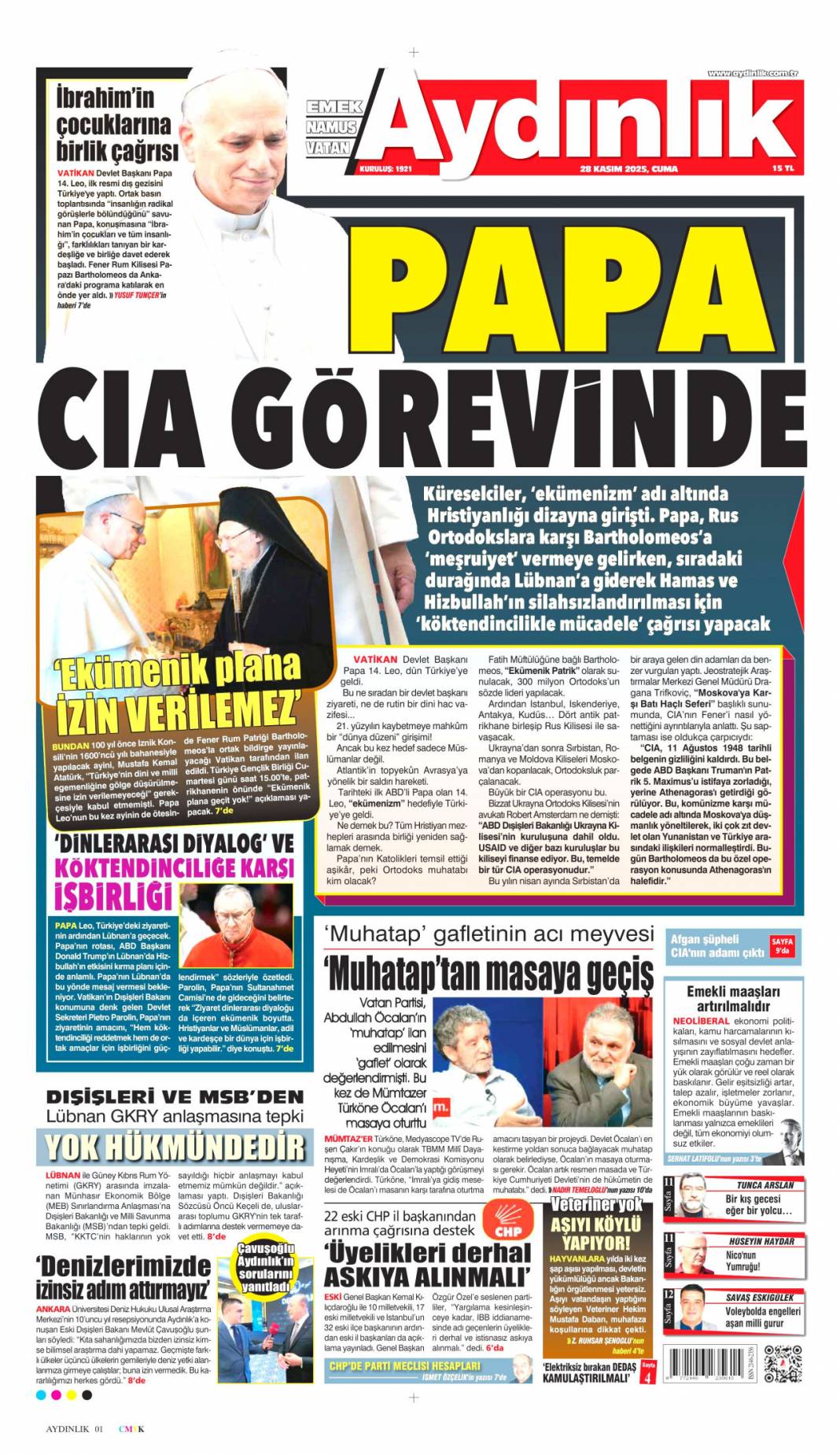 İnsanlığın Filistin'e adalet borcu var! 28 Kasım gazete manşetleri 14