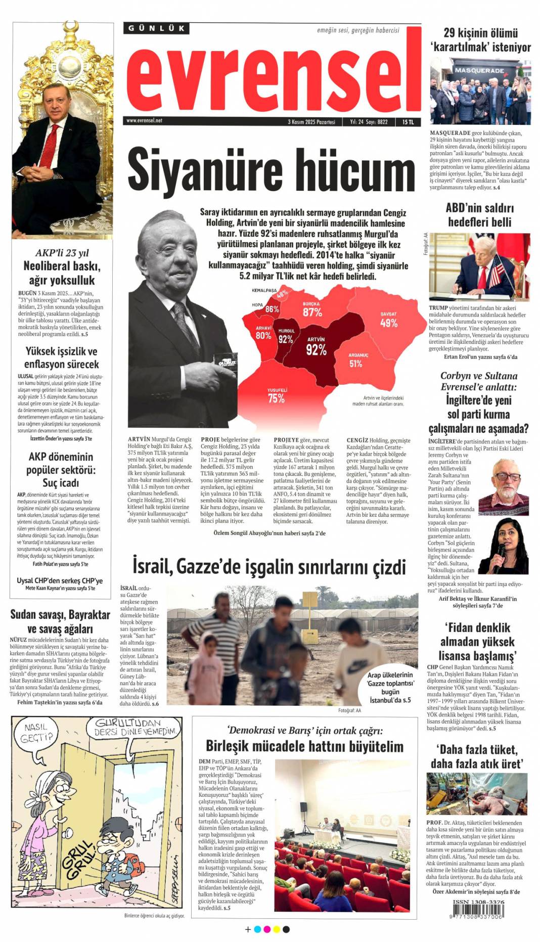 Boko haram, Petrol helal: 3 Kasım 2025 gazete manşetleri 16