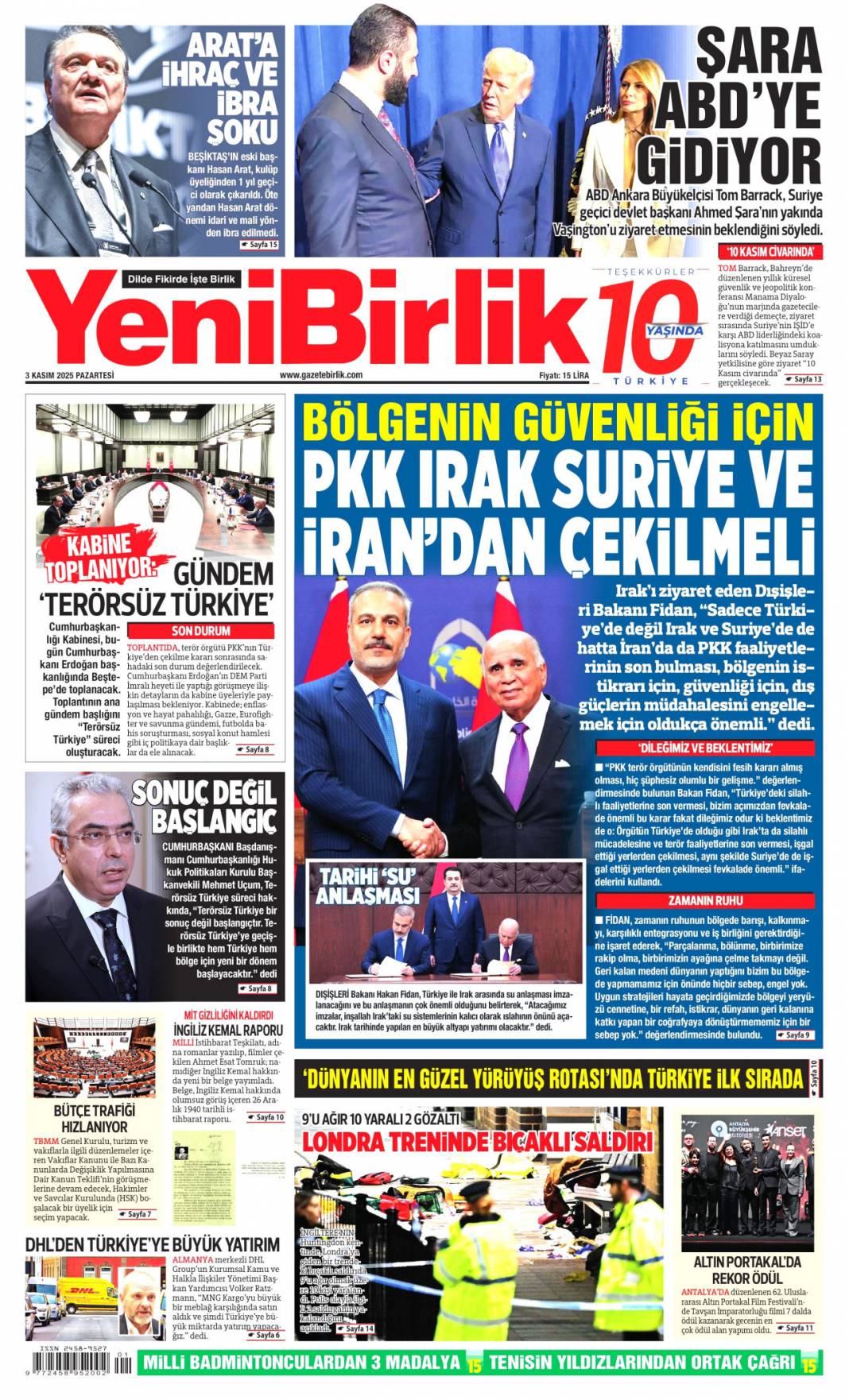 Boko haram, Petrol helal: 3 Kasım 2025 gazete manşetleri 18