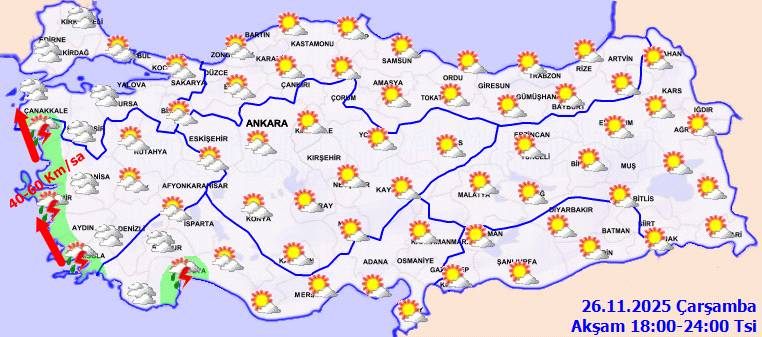 Meteoroloji uyardı: Kuvvetli rüzgar, sağanak yağış o bölgelerde etkili olacak! Bugün hava nasıl, Çarşamba günü hava nasıl olacak? 7
