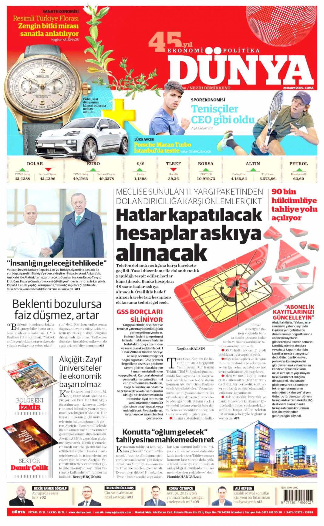 İnsanlığın Filistin'e adalet borcu var! 28 Kasım gazete manşetleri 21