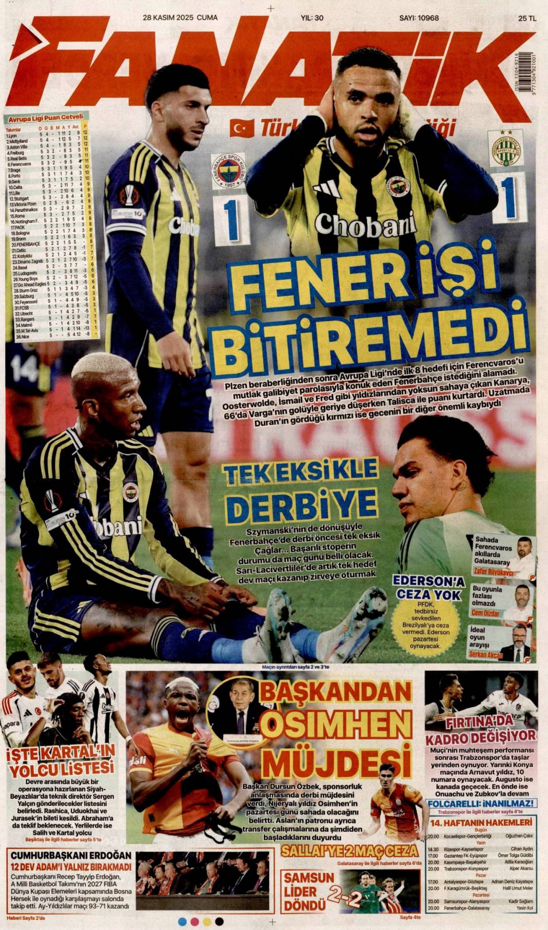 İnsanlığın Filistin'e adalet borcu var! 28 Kasım gazete manşetleri 23