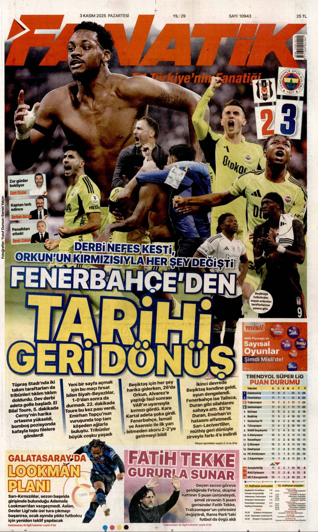 Boko haram, Petrol helal: 3 Kasım 2025 gazete manşetleri 23