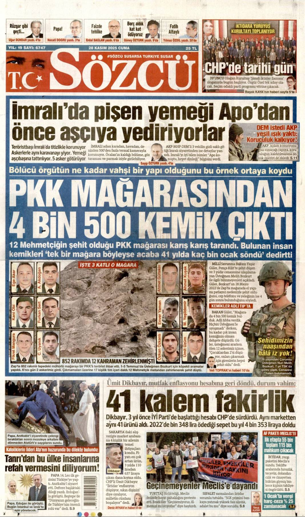 İnsanlığın Filistin'e adalet borcu var! 28 Kasım gazete manşetleri 4