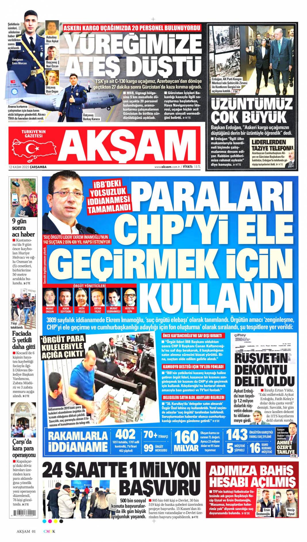 Tarihin en büyük yolsuzluğu: 12 Kasım 2025 Çarşamba güncel gazete manşetleri... 5