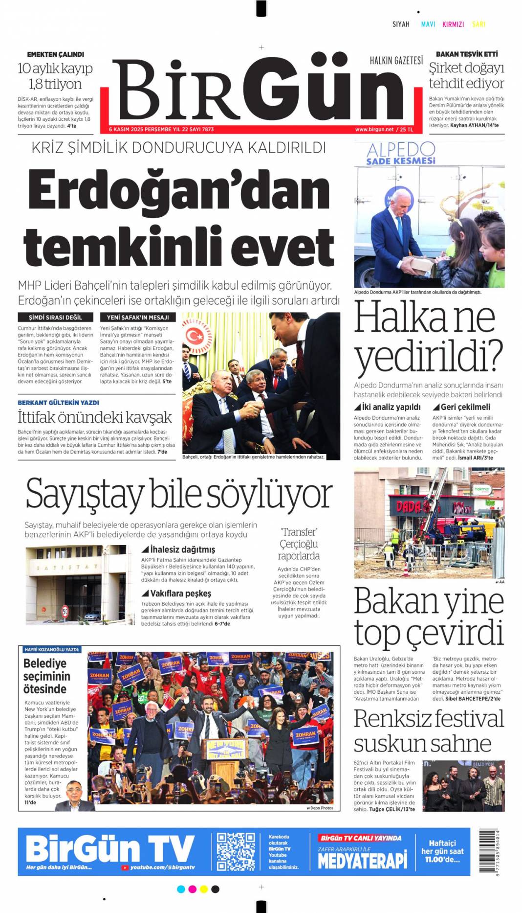 New york Gazze dostunu seçti: 6 Kasım 2025 Perşembe güncel gazete manşetleri 18