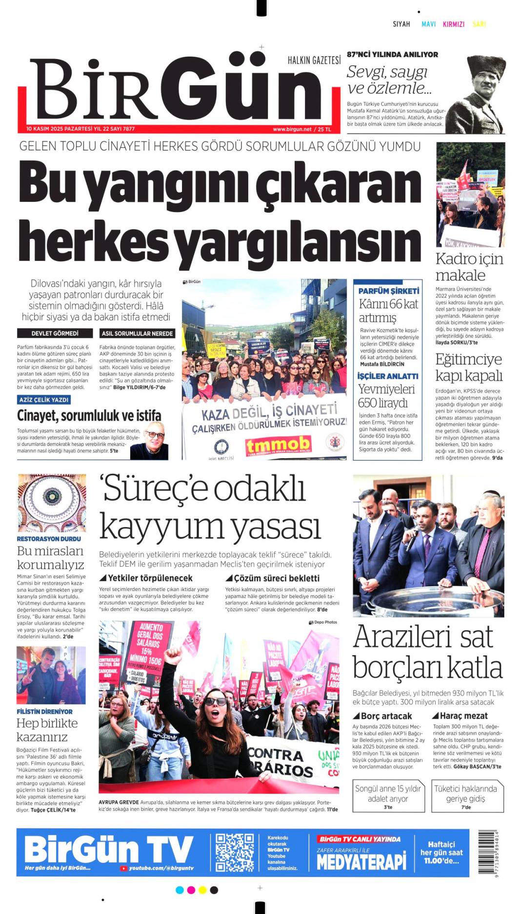 Sonsuz sevgi, Büyük şükran: 10 Kasım 2025 Pazartesi, güncel gazete manşetleri 7