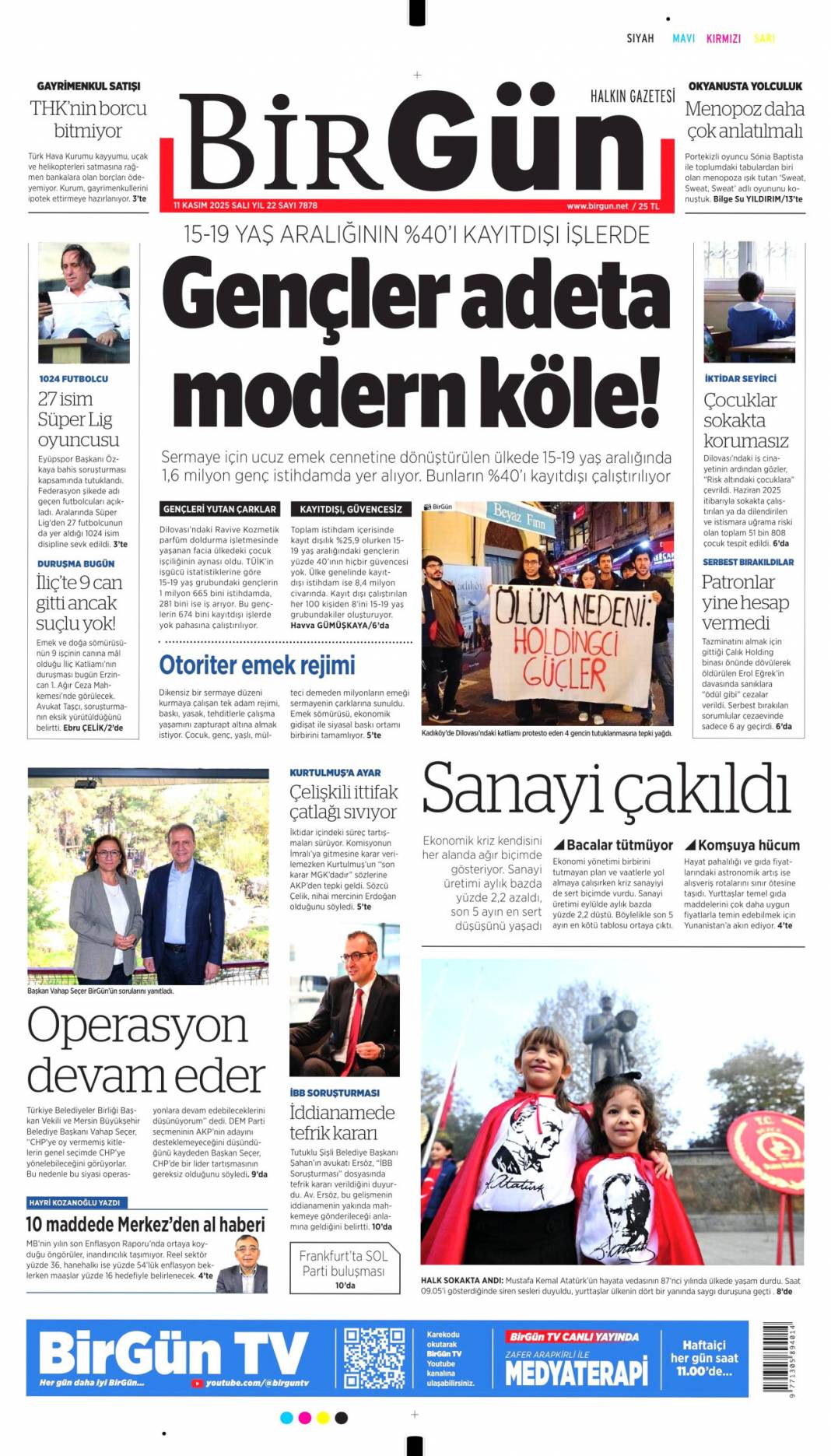 Cumhuriyete hizmet nasıl olur gösterdik: 11 Kasım 2025 Salı, güncel gazete manşetleri 8