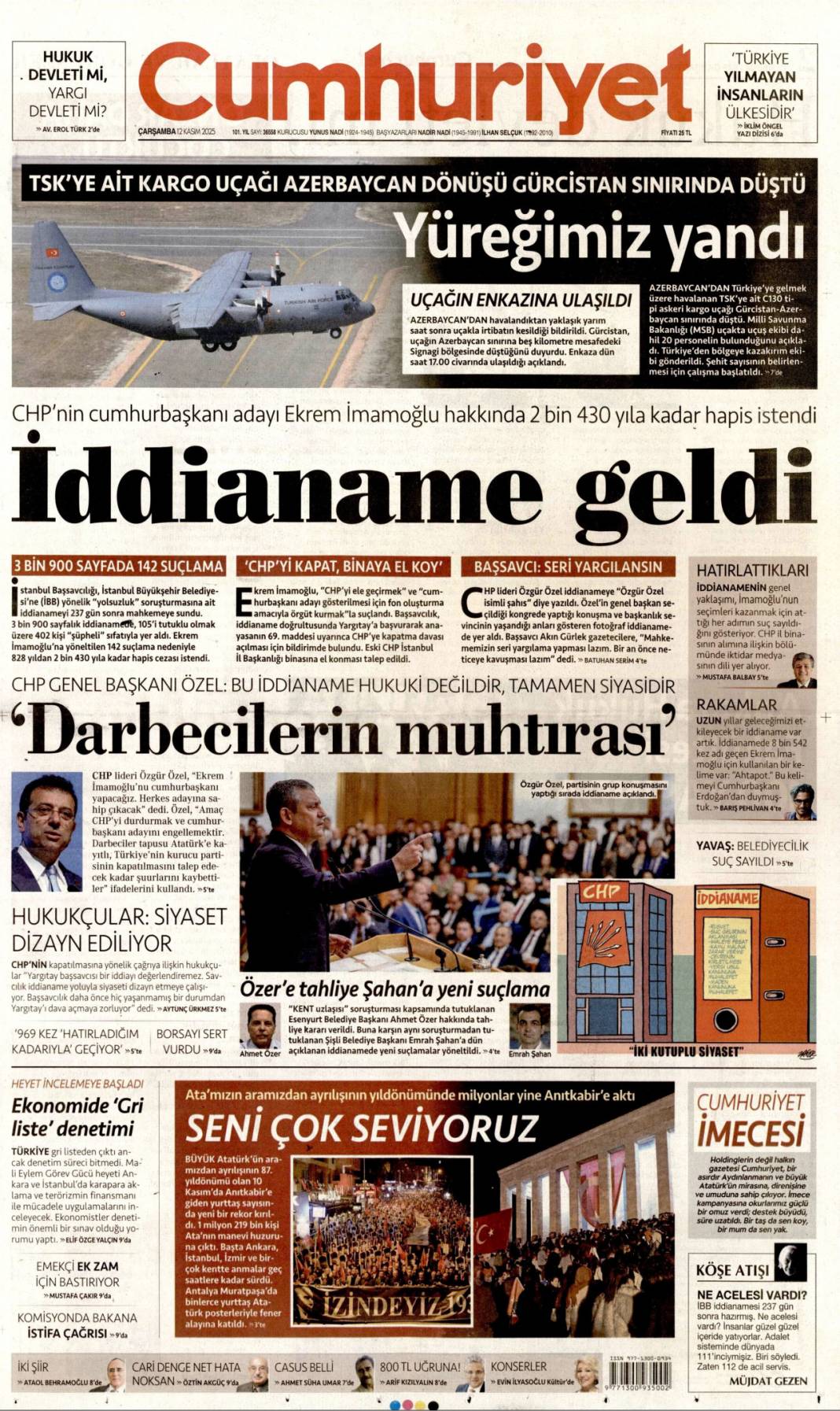 Tarihin en büyük yolsuzluğu: 12 Kasım 2025 Çarşamba güncel gazete manşetleri... 11