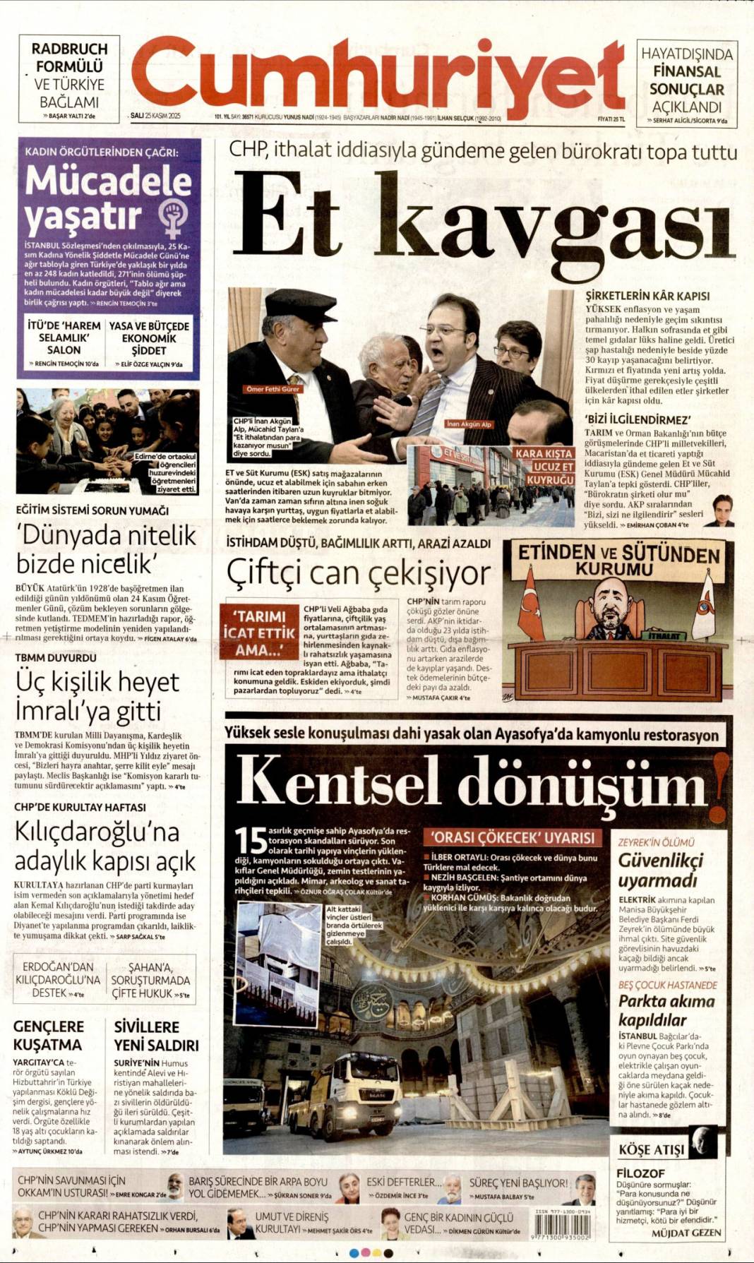 CHP koynundaki yılanı fark etti: 25 Kasım 2025 Salı, güncel gazete manşetleri... 3