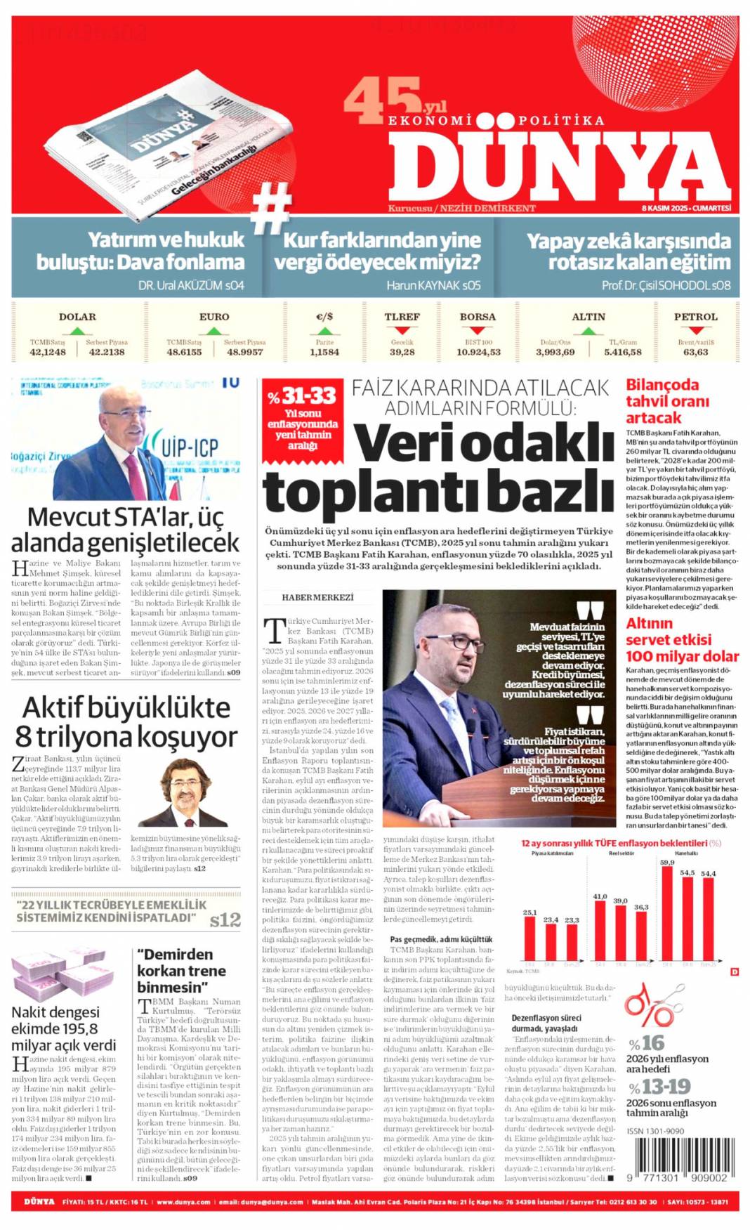 Zayıflat zehirle yok et: 8 Kasım 2025 Cumartesi güncel gazete manşetleri... 22