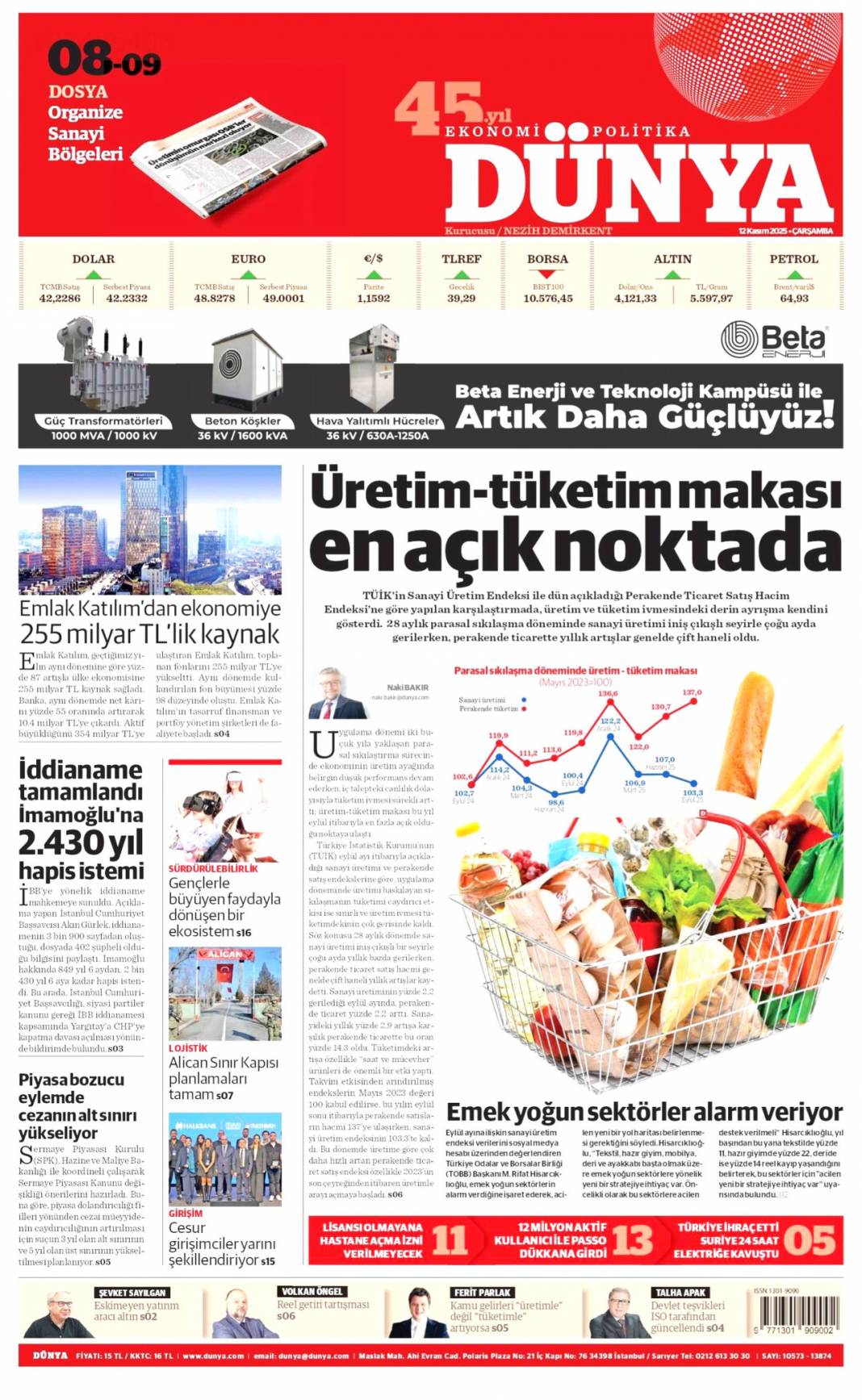 Tarihin en büyük yolsuzluğu: 12 Kasım 2025 Çarşamba güncel gazete manşetleri... 14