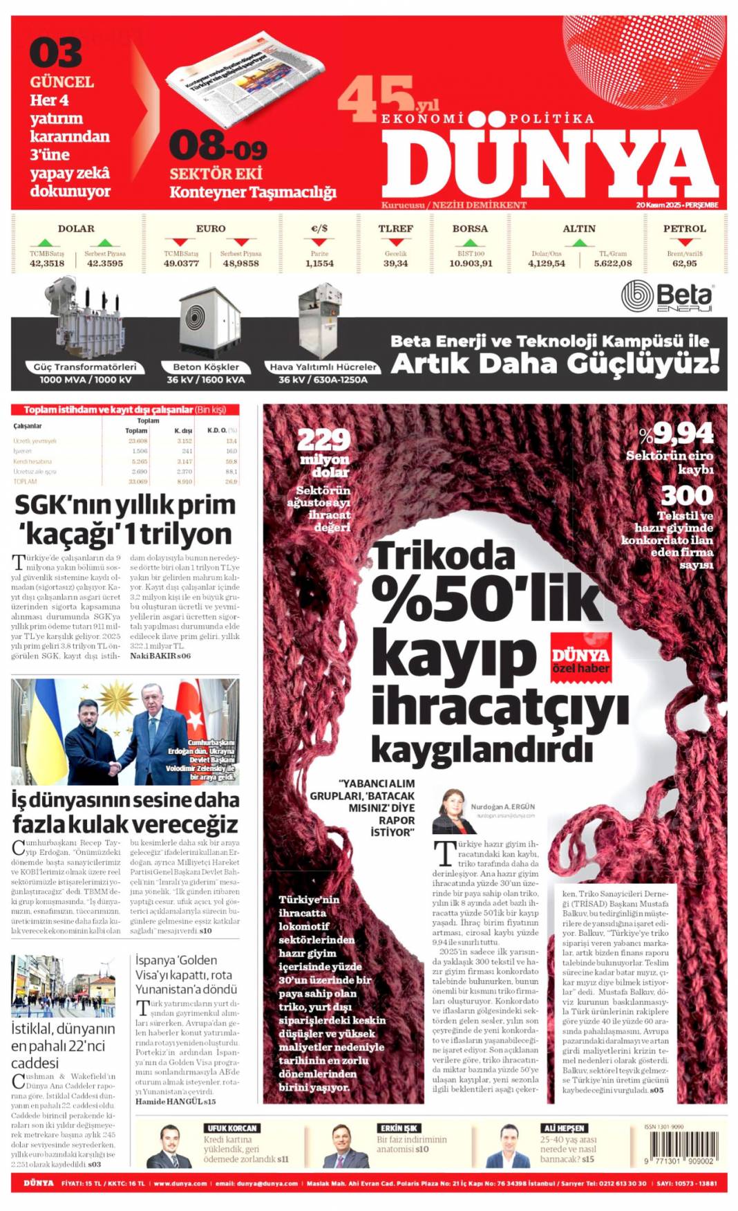 CHP hokkabazlıkla yolsuzluğu kapatamaz: 20 Kasım 2025 Perşembe, güncel gazete manşetleri... 11