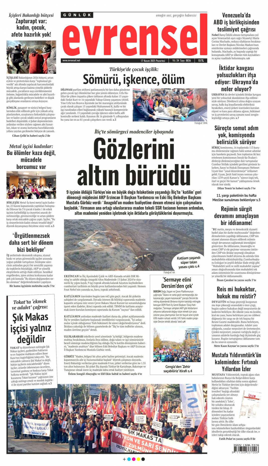 Sistemin A takımı rüşvet zengini: 17 Kasım 2025 Pazartesi güncel gazete manşetleri... 9