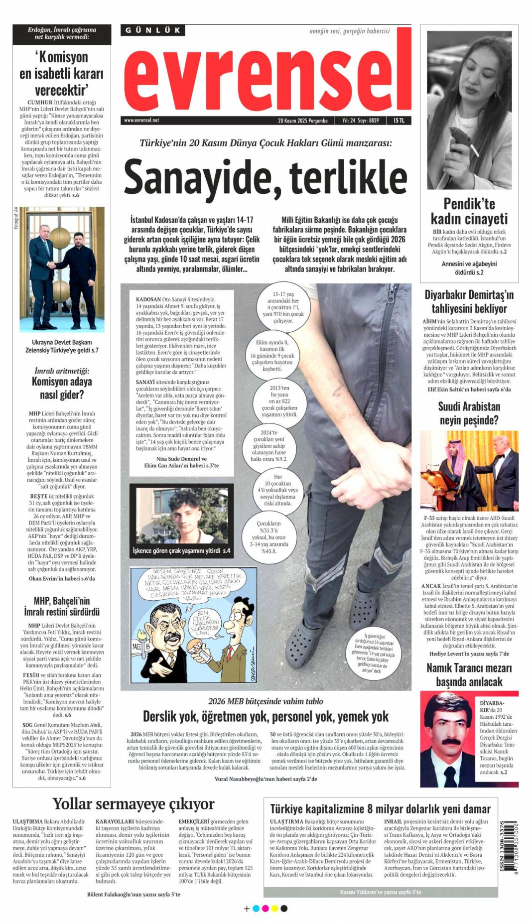 CHP hokkabazlıkla yolsuzluğu kapatamaz: 20 Kasım 2025 Perşembe, güncel gazete manşetleri... 12