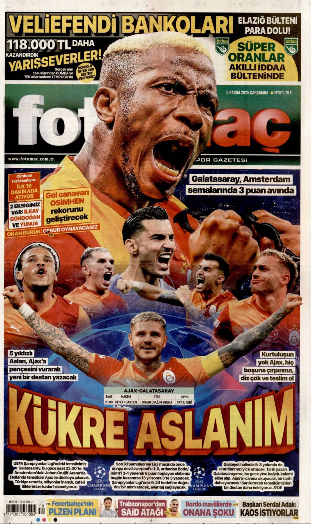 305 Bin aile yeni yuvasında: 5 Kasım 2025 Çarşamba güncel gazete manşetleri 24