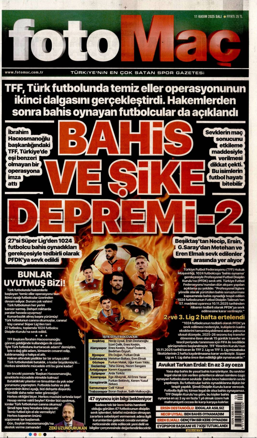 Cumhuriyete hizmet nasıl olur gösterdik: 11 Kasım 2025 Salı, güncel gazete manşetleri 23