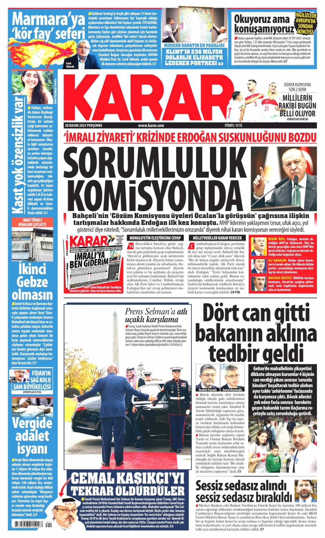 CHP hokkabazlıkla yolsuzluğu kapatamaz: 20 Kasım 2025 Perşembe, güncel gazete manşetleri... 14