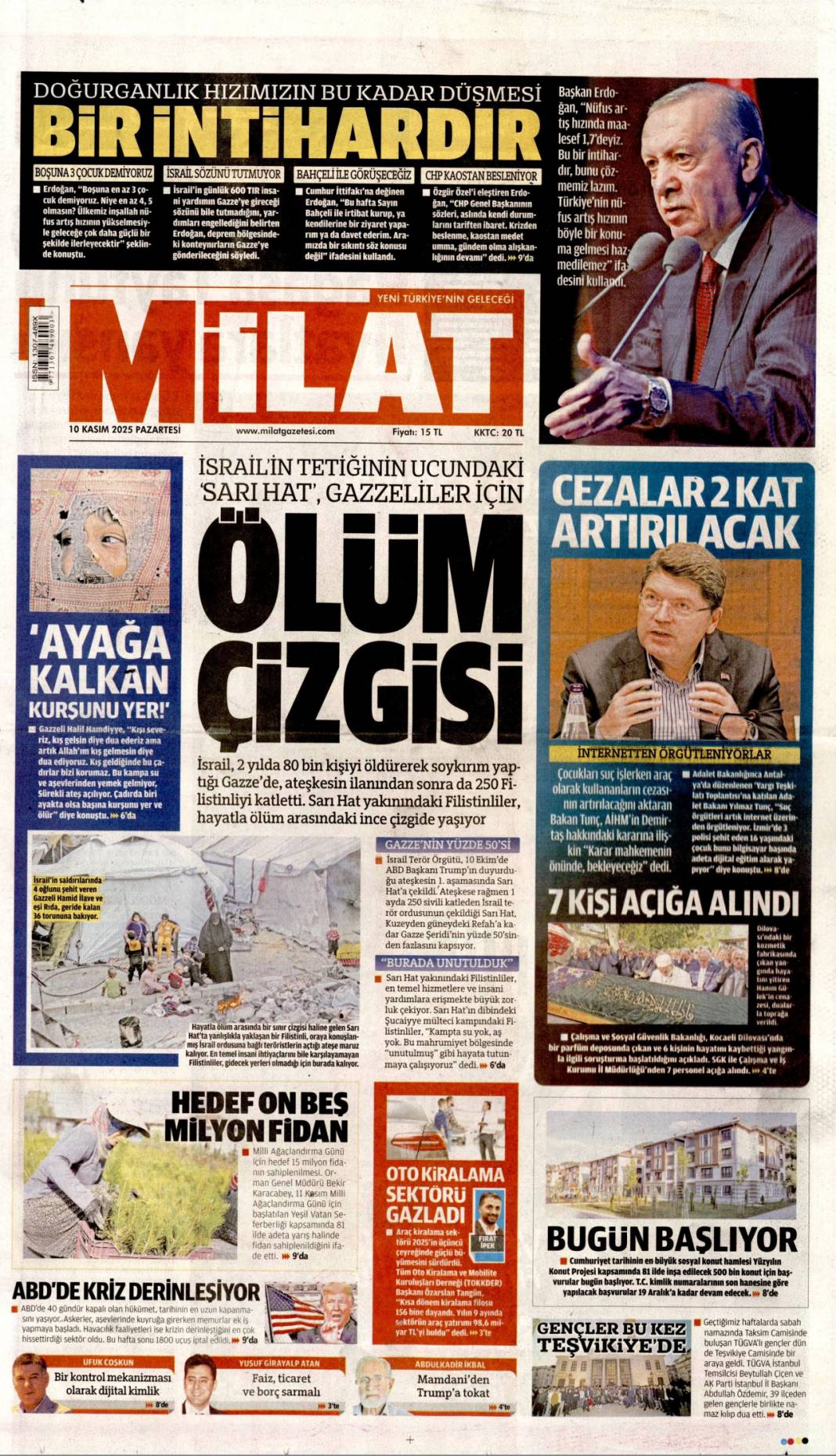 Sonsuz sevgi, Büyük şükran: 10 Kasım 2025 Pazartesi, güncel gazete manşetleri 13