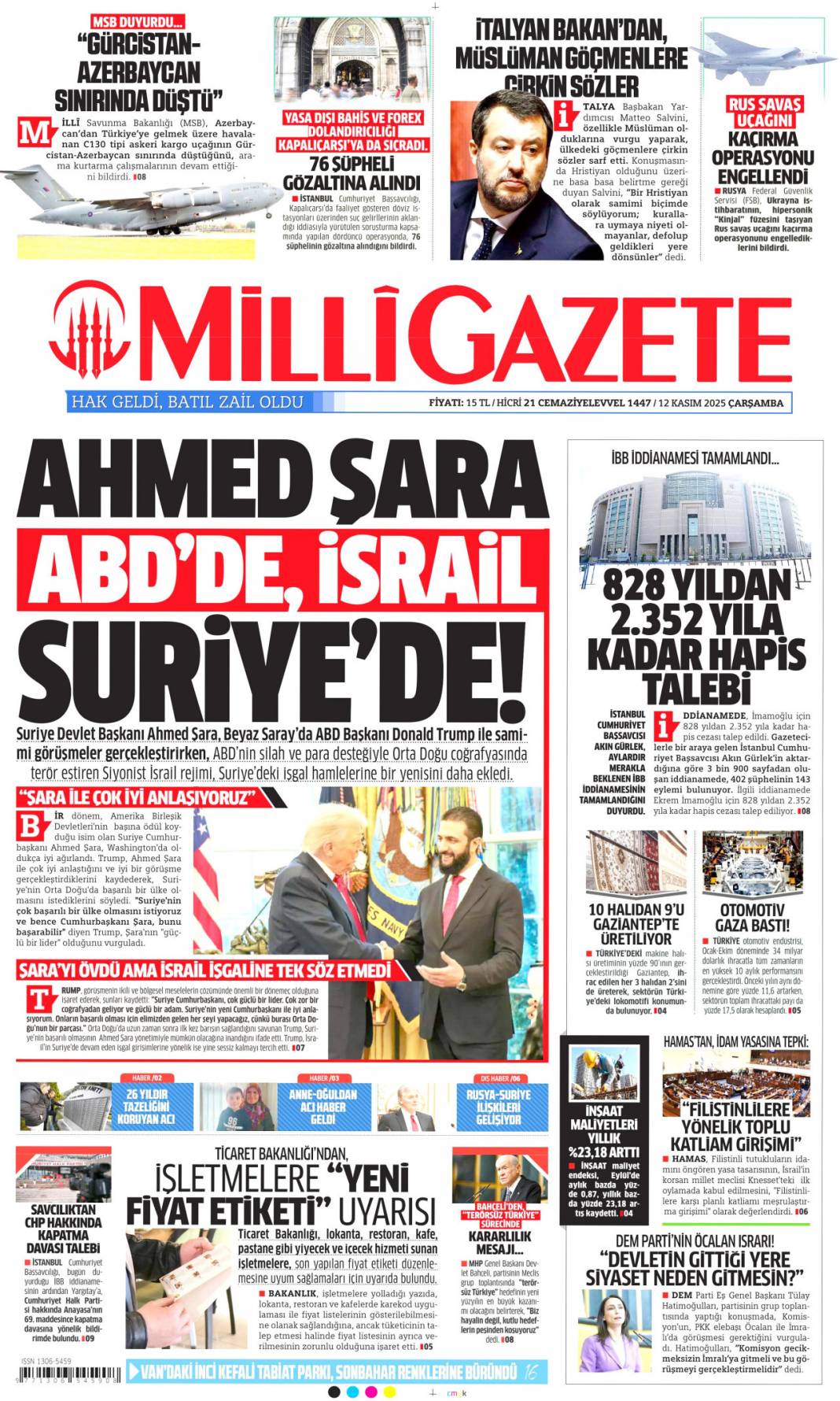 Tarihin en büyük yolsuzluğu: 12 Kasım 2025 Çarşamba güncel gazete manşetleri... 16