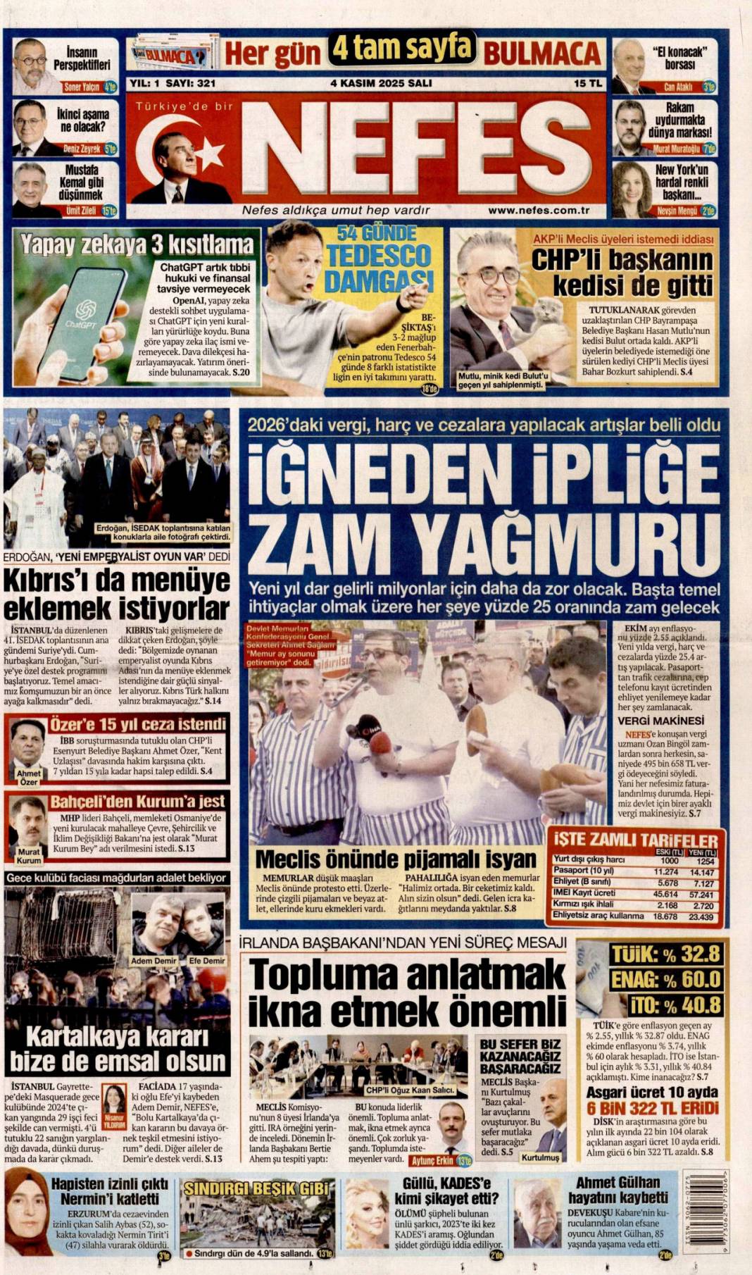 Cumhuriyetin en başarılı kadrosuyuz! 4 Kasım 2025 Salı, güncel gazete manşetleri 16